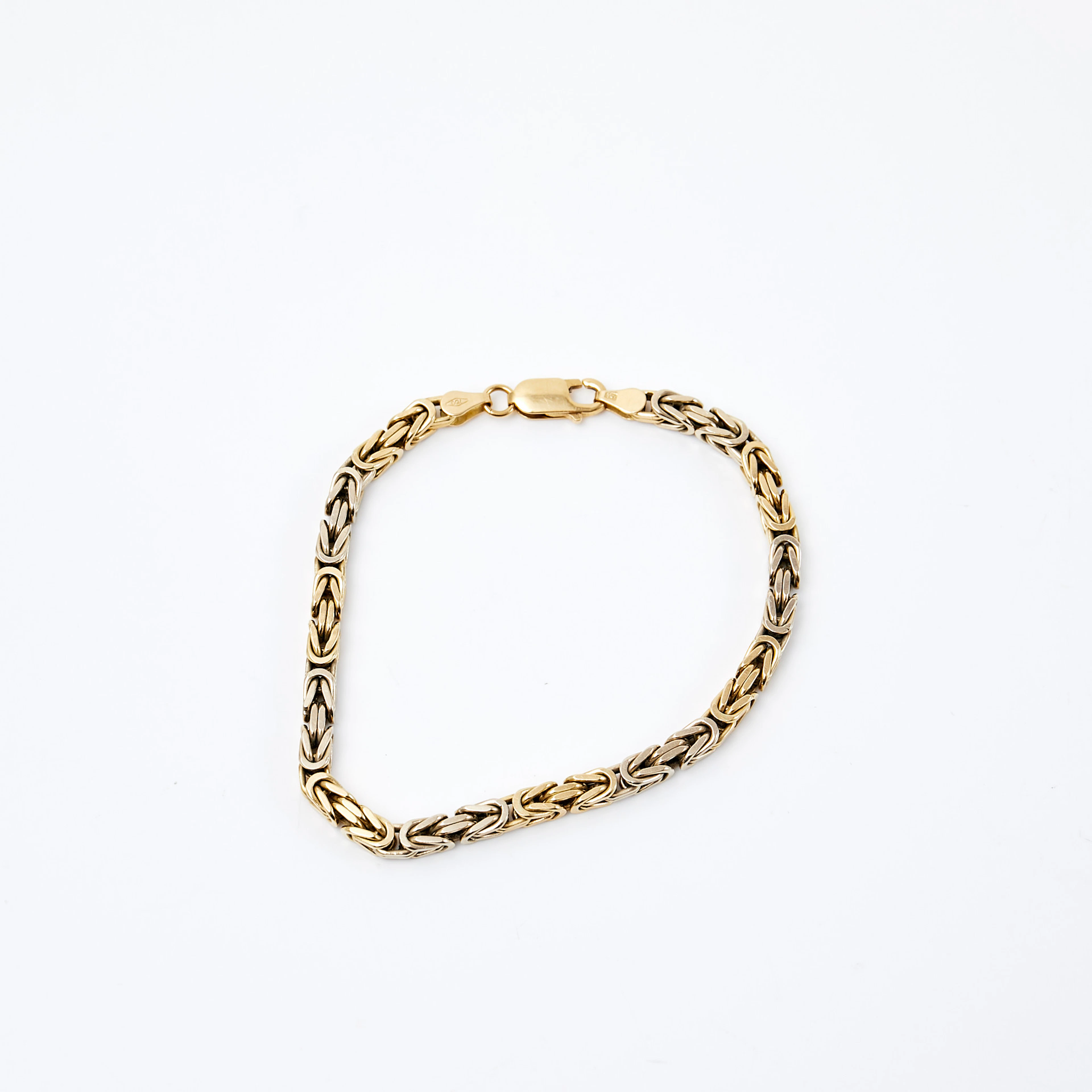 ARMBAND, 18 k röd- och vitguld, kejsarlänk, italienska stämplar.