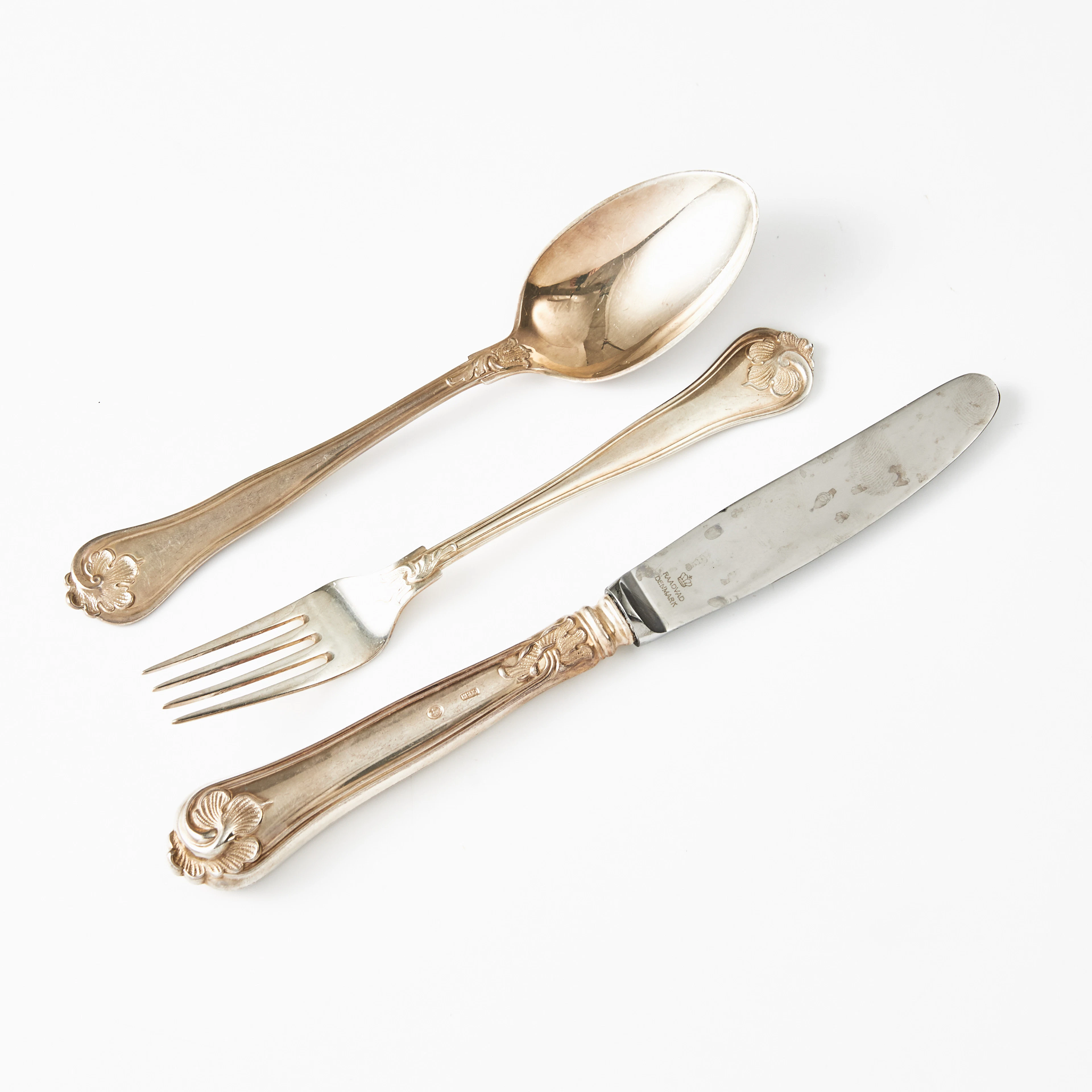 BESTICK, 30 delar, silver, Sachisk modell, Cohr, Danmark.