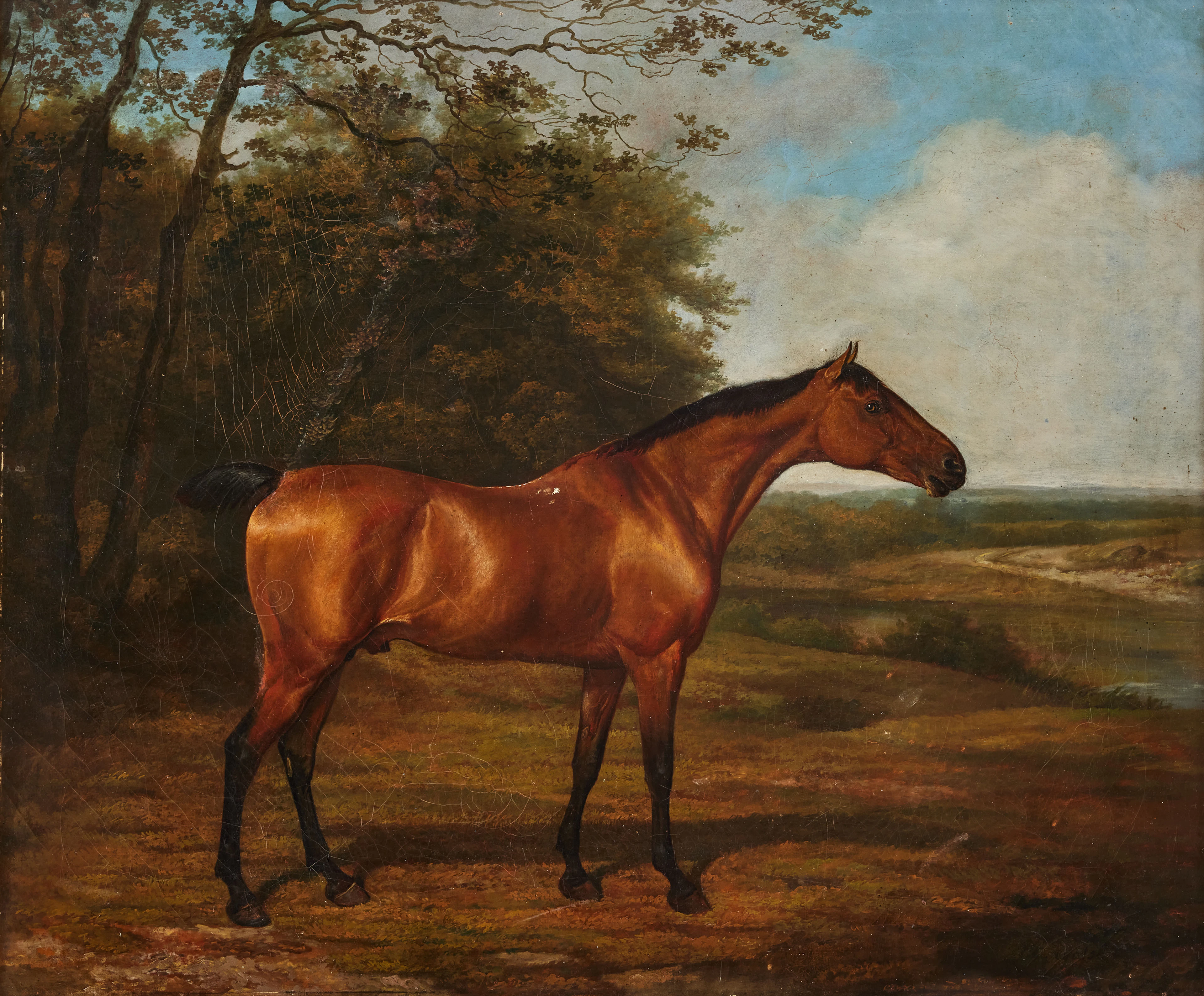 JACQUES-LAURENT AGASSE (SWITZERLAND 1767-1849). A horse in a landscape.
