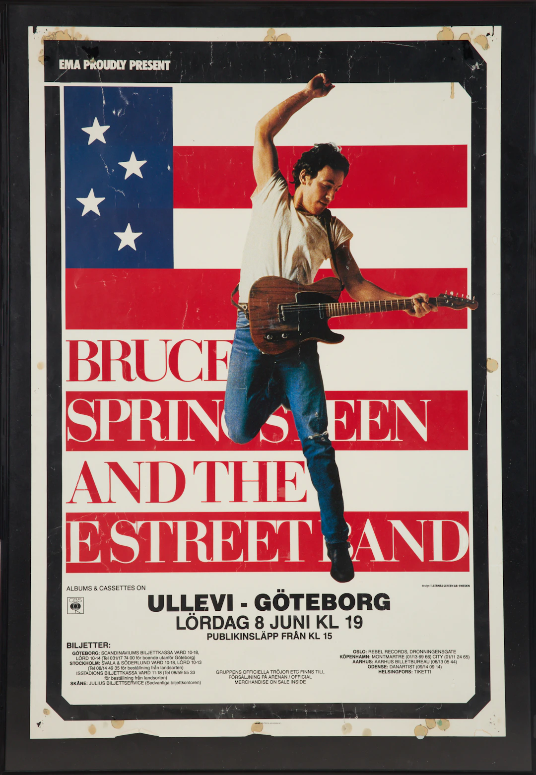 BRUCE SPRINGSTEEN AND THE E STREET BAND, Konsertaffisch, Ullevi, Göteborg