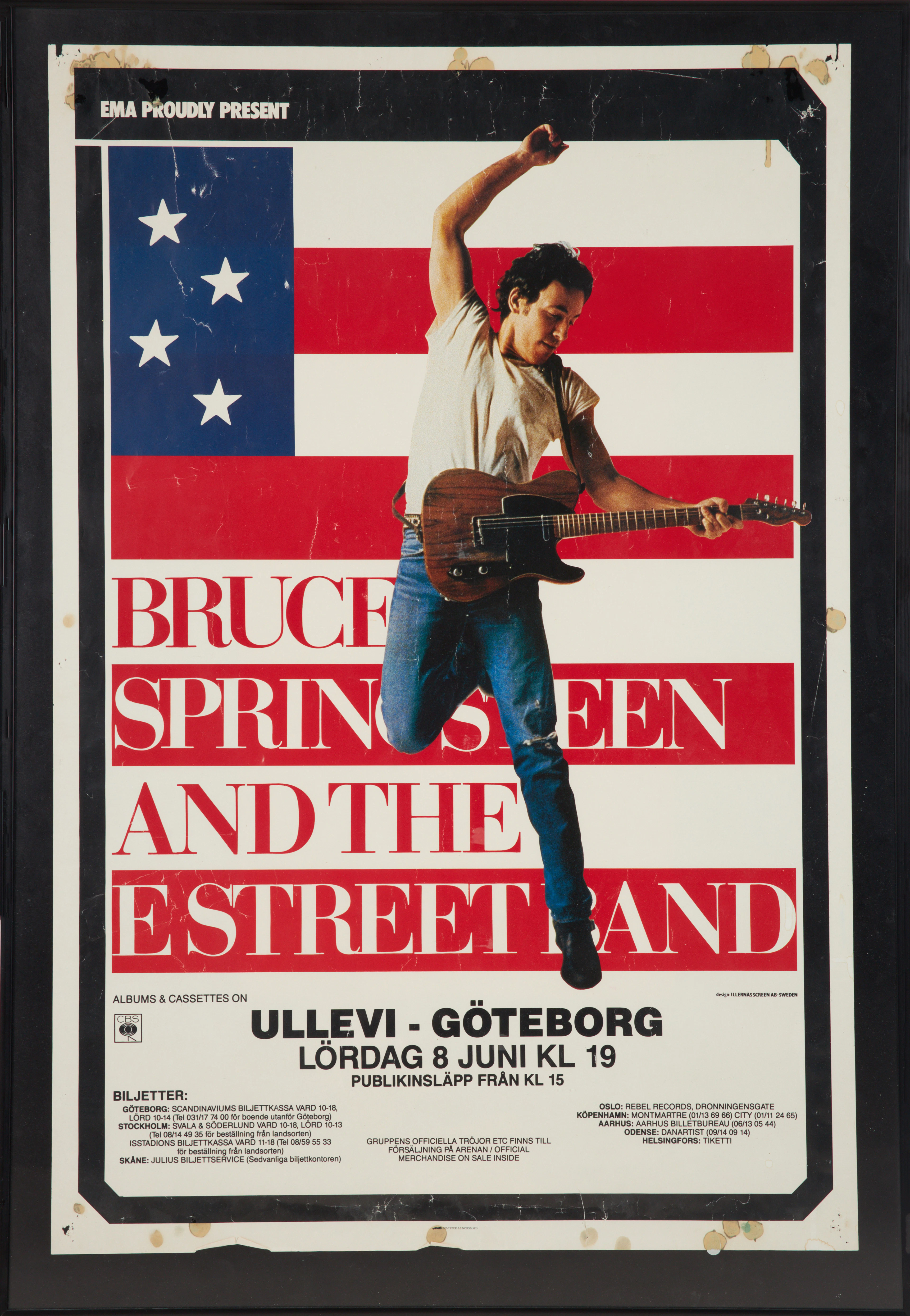 BRUCE SPRINGSTEEN AND THE E STREET BAND, Konsertaffisch, Ullevi, Göteborg