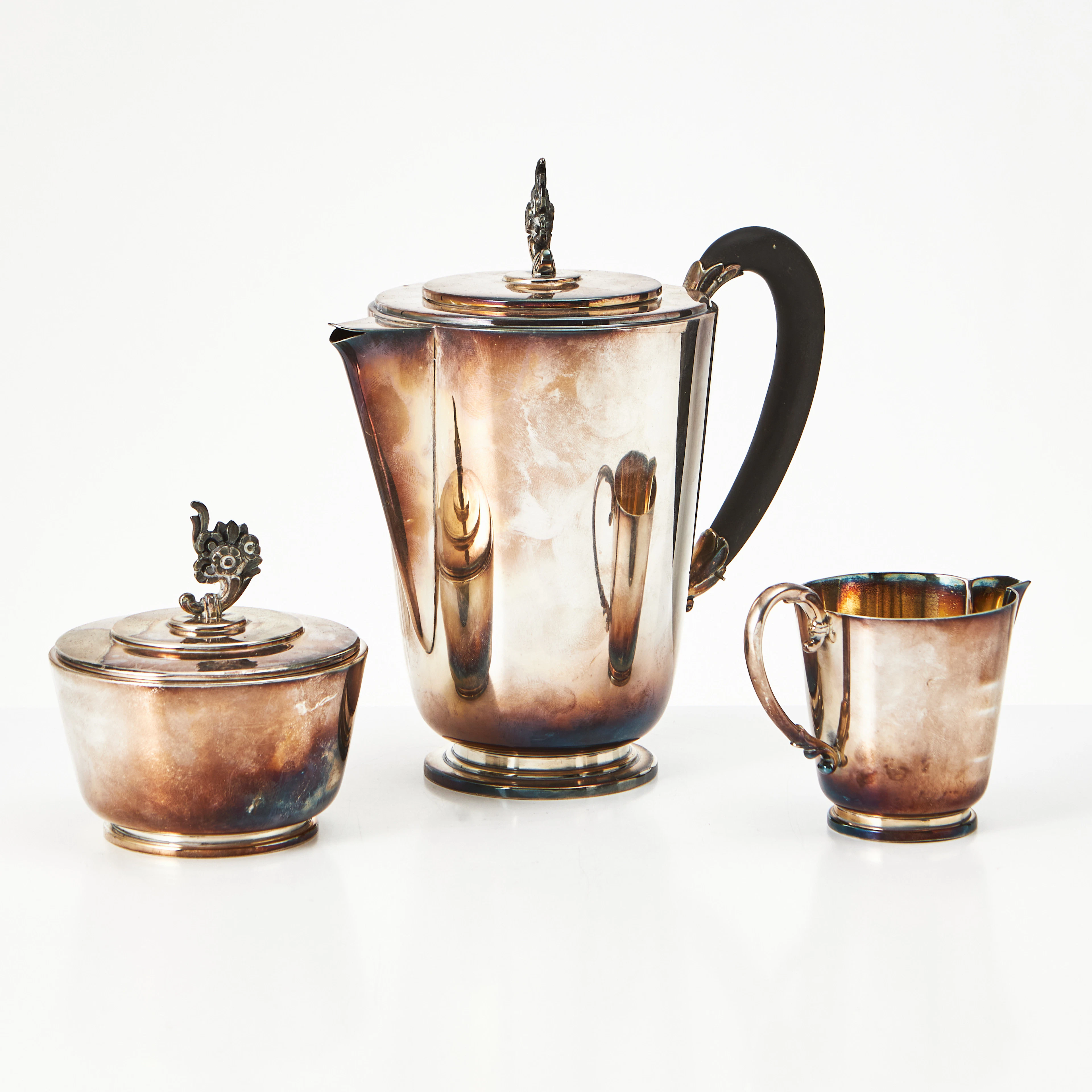 KAFFESERVIS, 3 delar, CG Hallberg 1950.