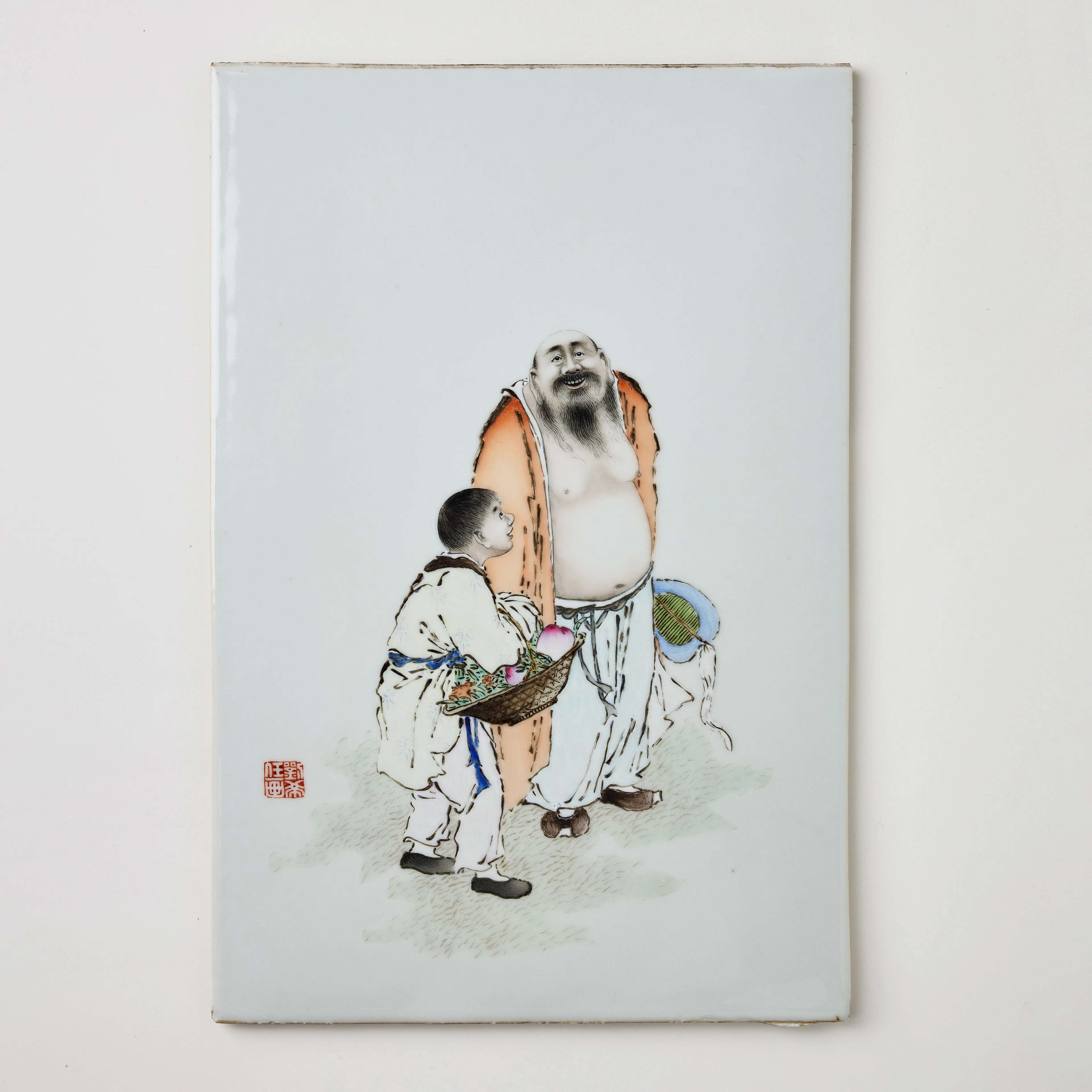 A Chinese Porcelain Plaque Attributed to Liu Xiren.
