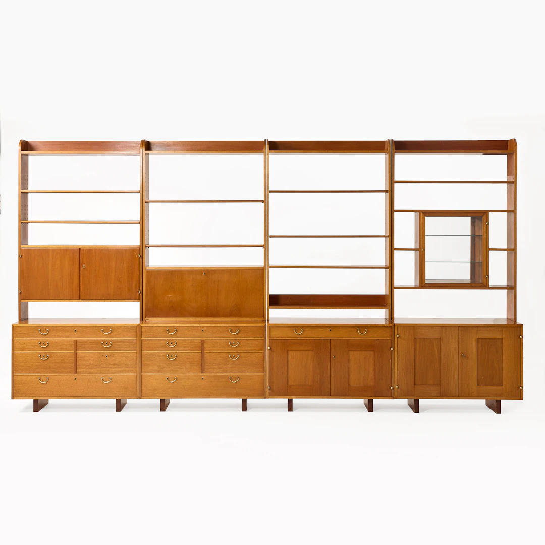 JOSEF FRANK. Bokhyllor, fyra sektioner, Firma Svenskt Tenn, modellnummer