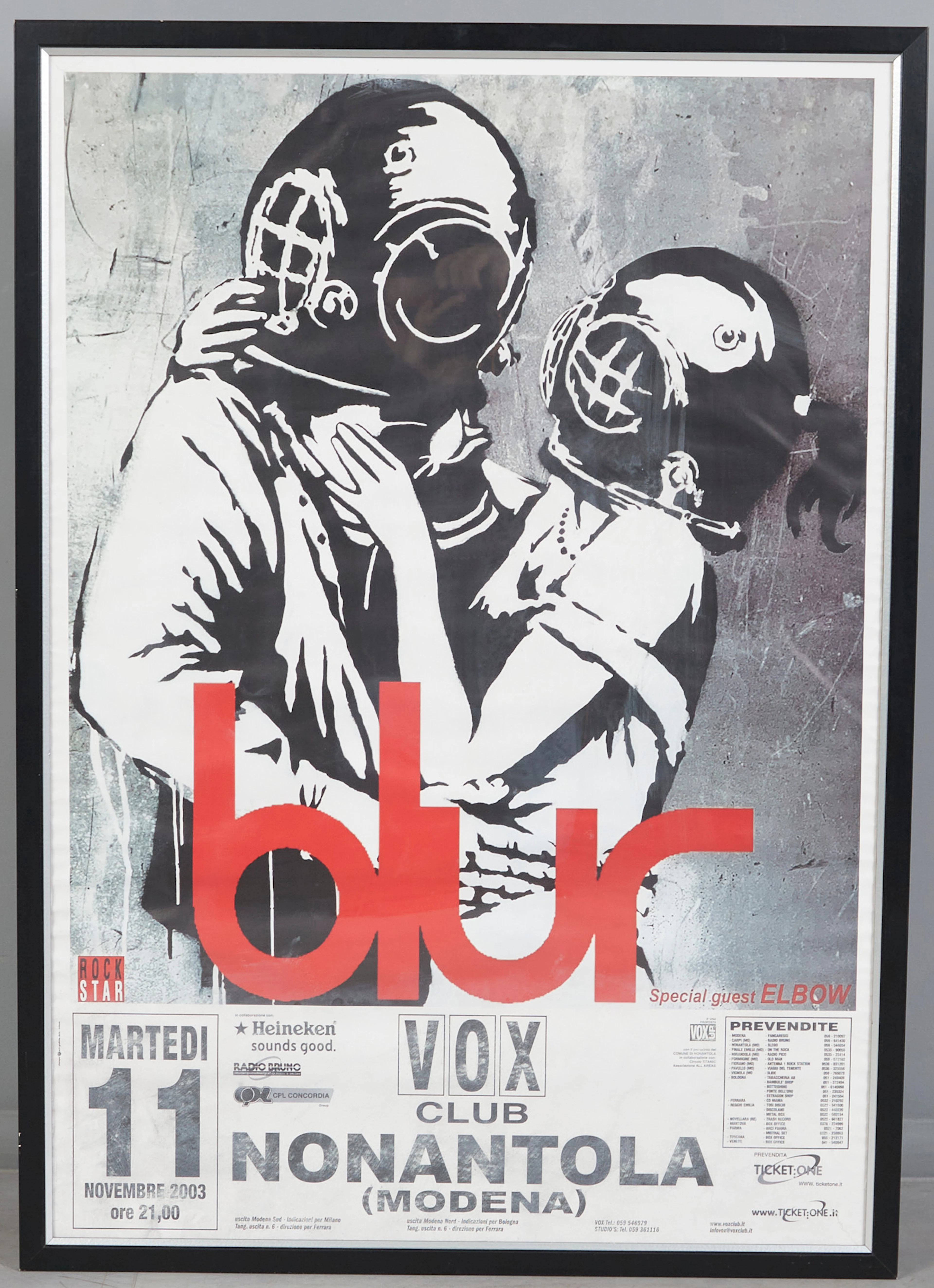 BLUR. Originalplakat VOX Club 2003, Italien.