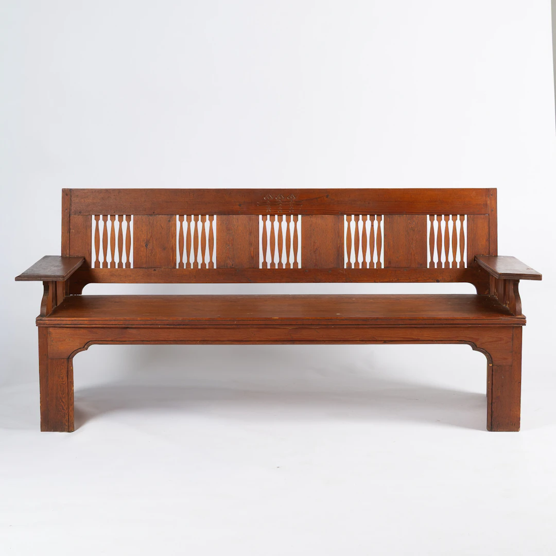 SOFFA, sportstugemodell, betsad furu, Sverige, 1920/30-tal.