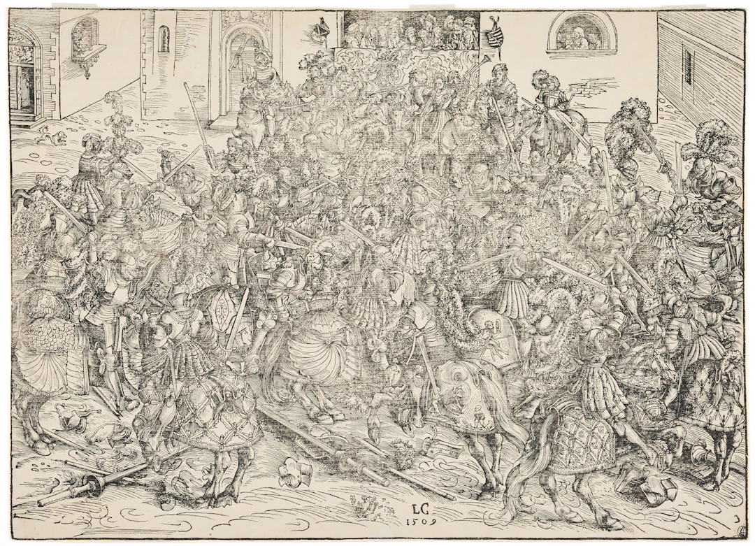LUCAS CRANACH THE ELDER. "The Fourth Tournament".