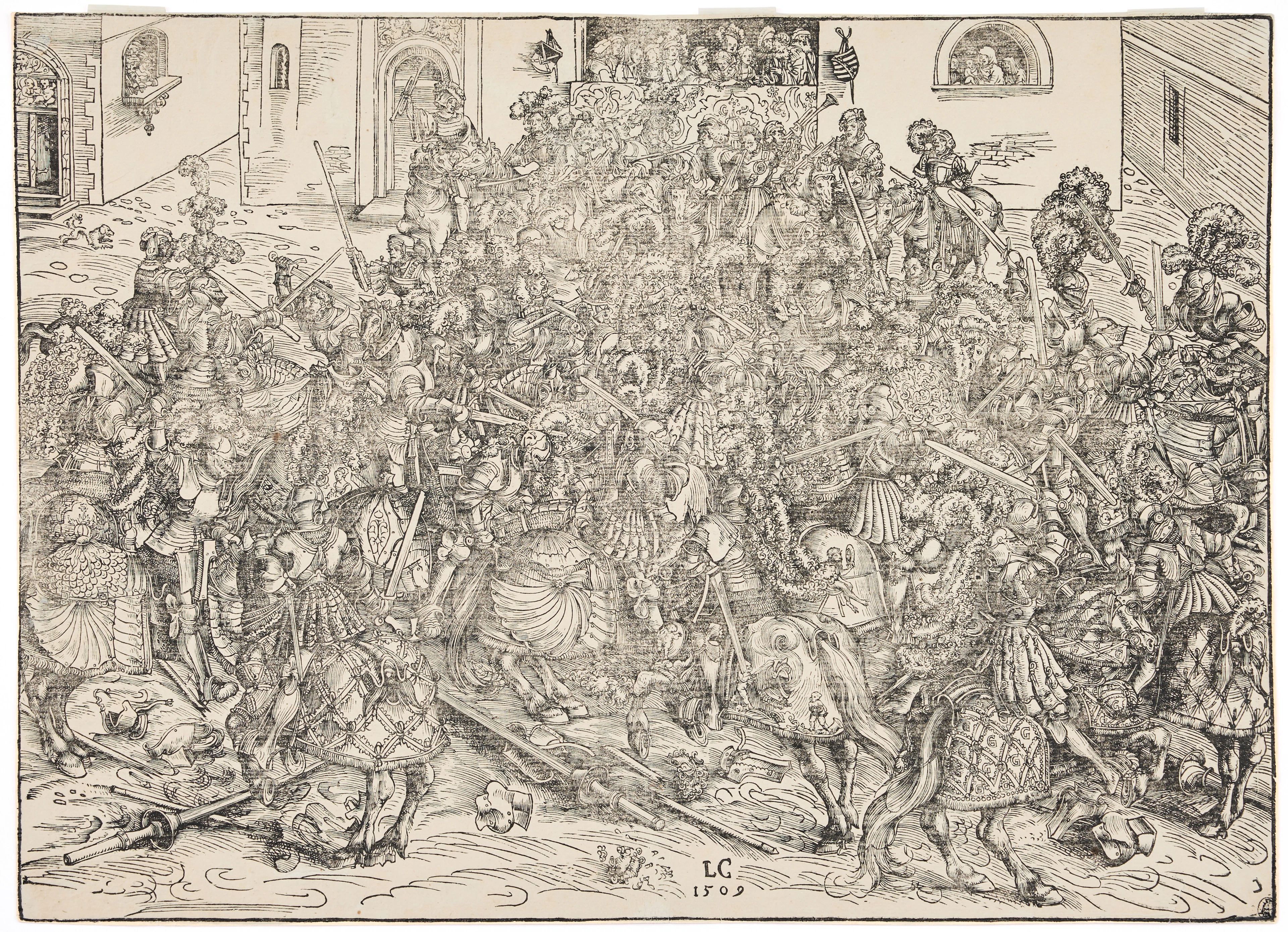 LUCAS CRANACH THE ELDER. "The Fourth Tournament".