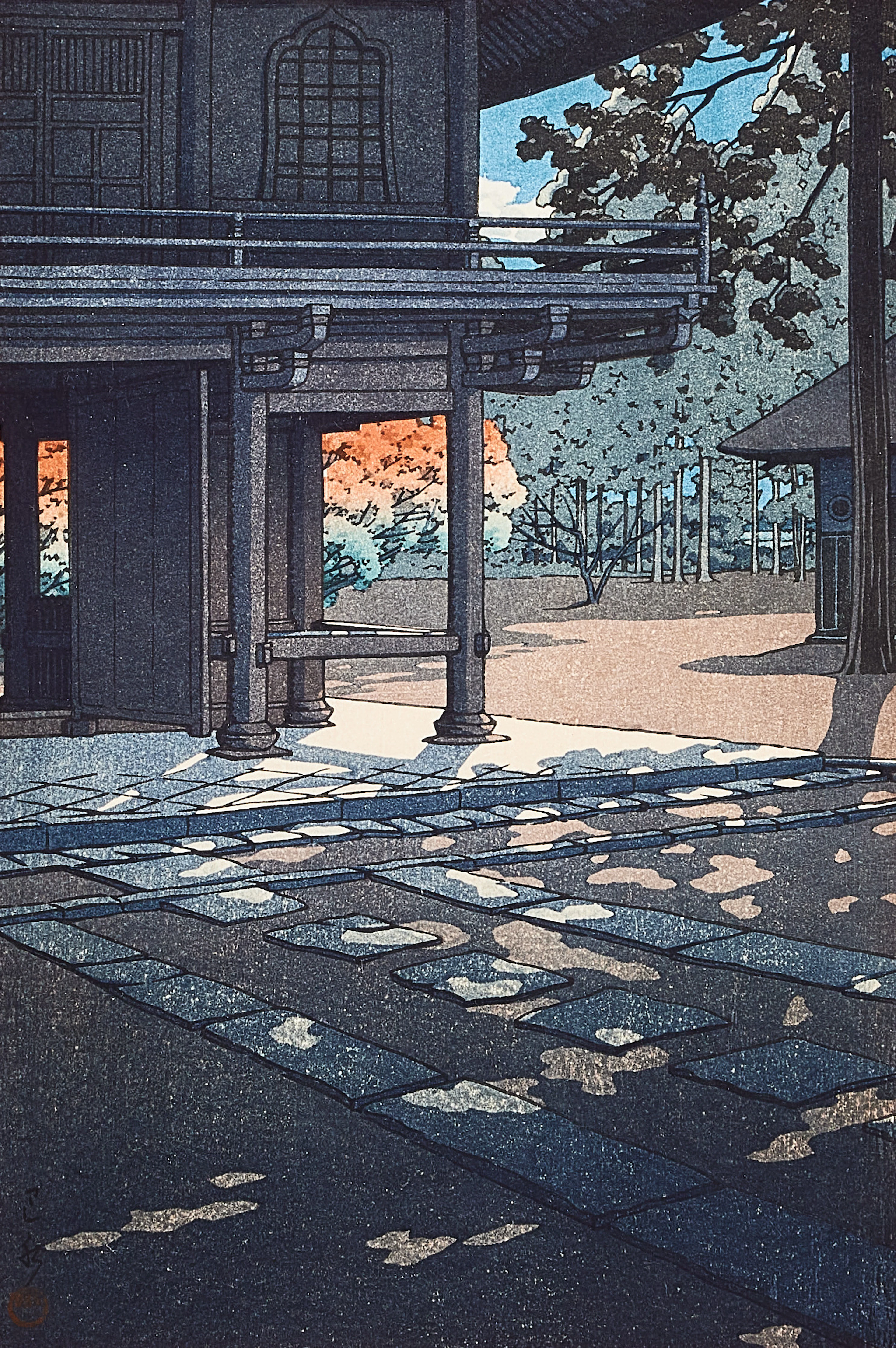 HASUI KAWASE (1883-1957). Heirin Temple, Nobidome/Kasuga Shrine at