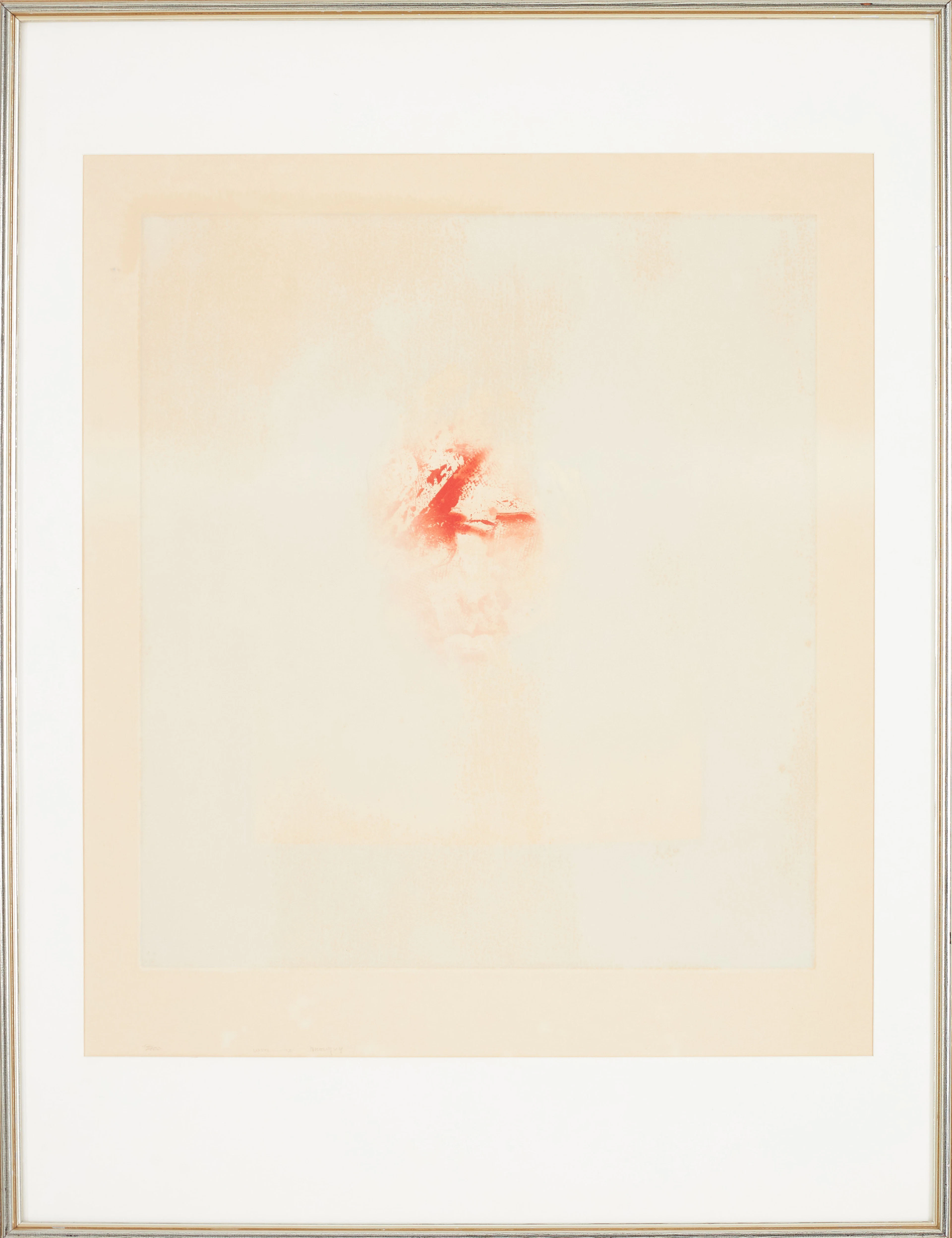 LOUIS LE BROCQUY. "W.B Yeat", färgetsning, ur mappen "Hommage aux
