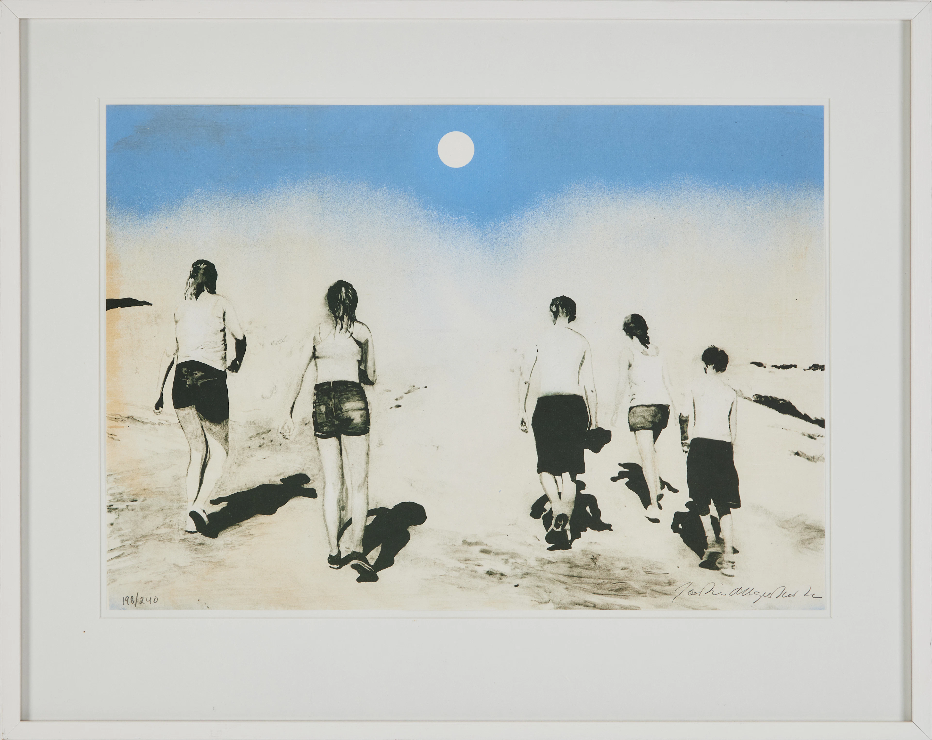 JOAKIM ALLGULANDER (FÖDD 1965). "Moonwalkers", färglitografi.