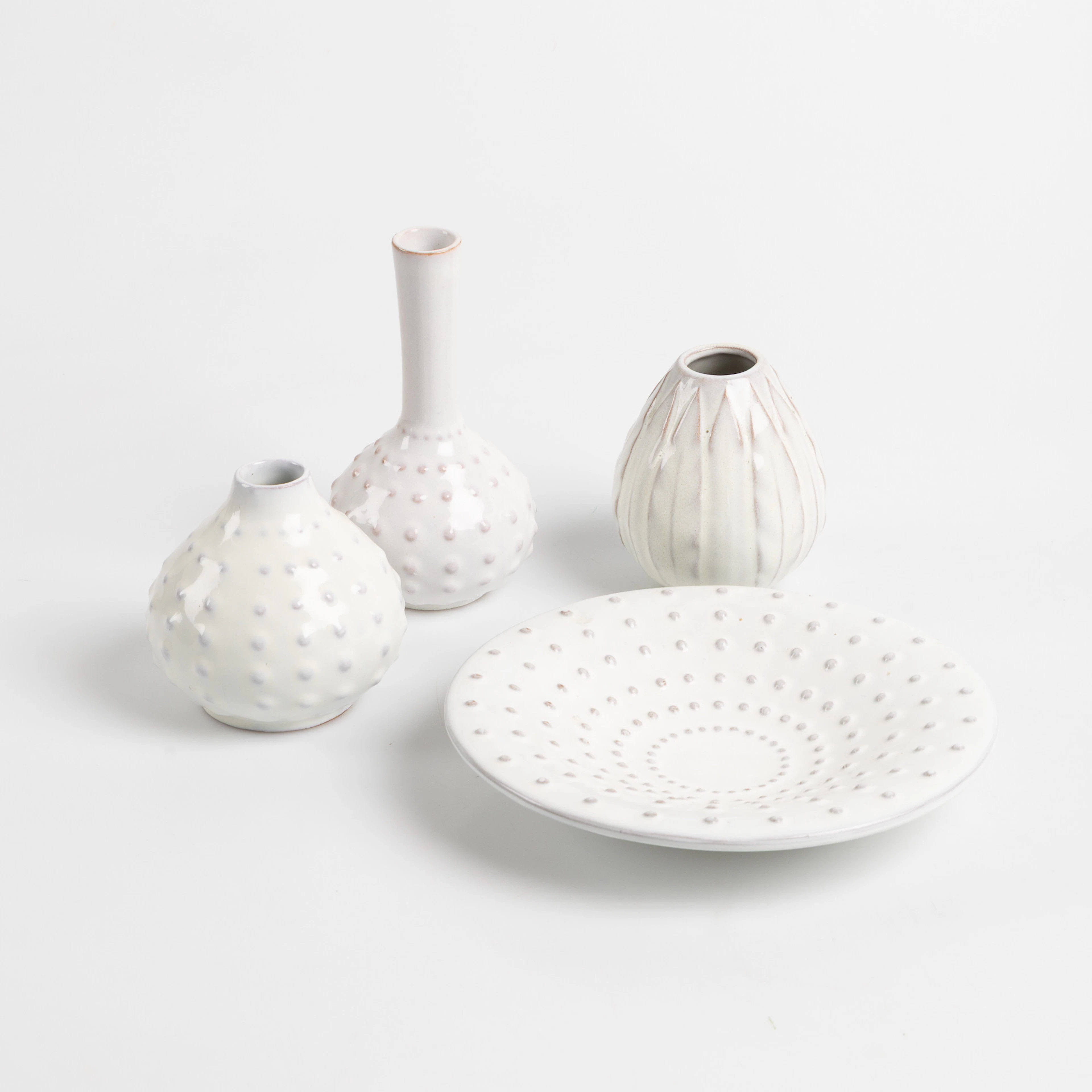 MARI SIMMULSON. ANNA-LISA THOMSON, Upsala Ekeby, 3 vaser samt fat