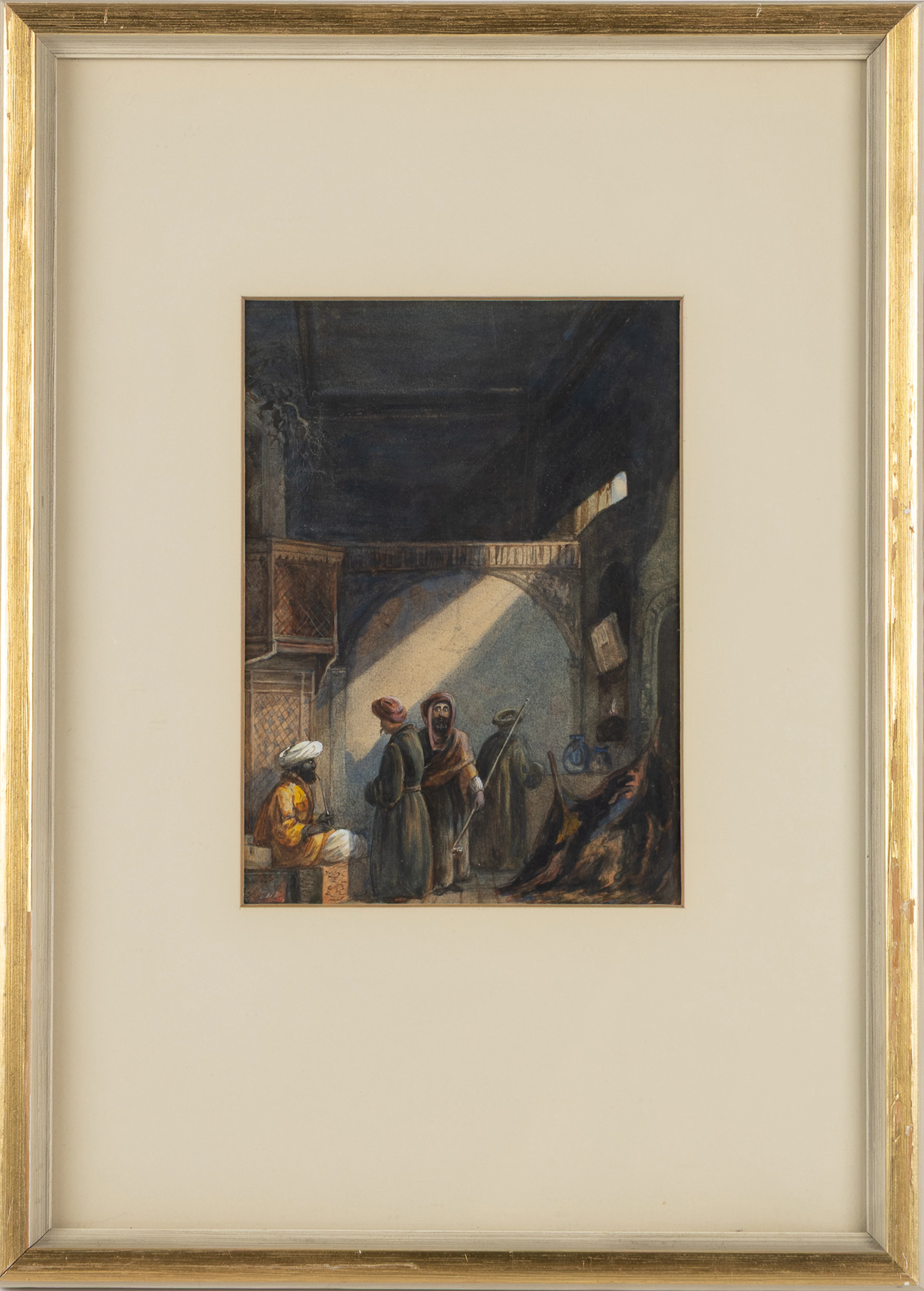 FREDRIK WILHELM SCHOLANDER (1816-1881). TILLSKRIVEN. "Egypt", akvarell