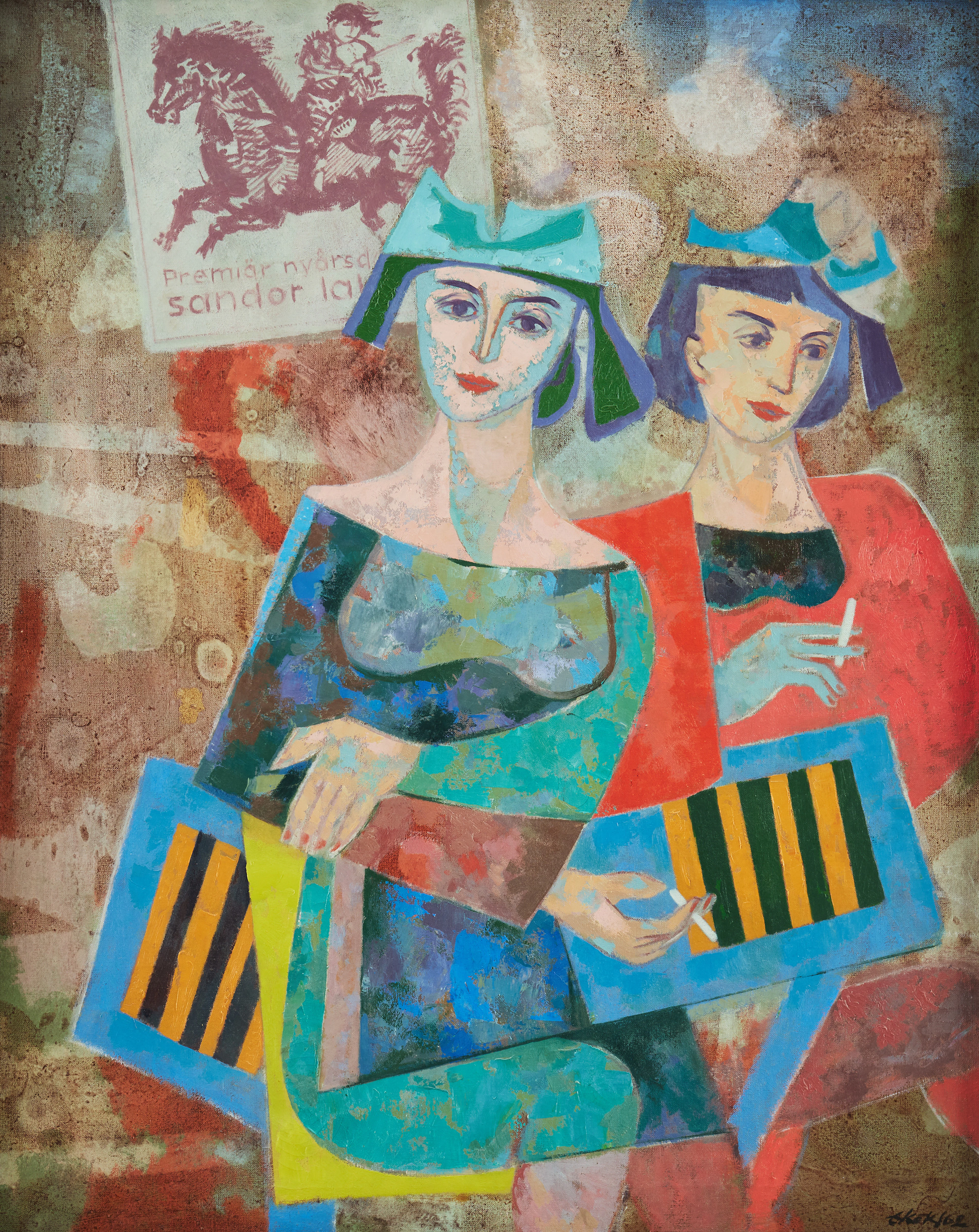 ENDEL KÕKS (ESTONIA 1912-1983). Composition with two women.