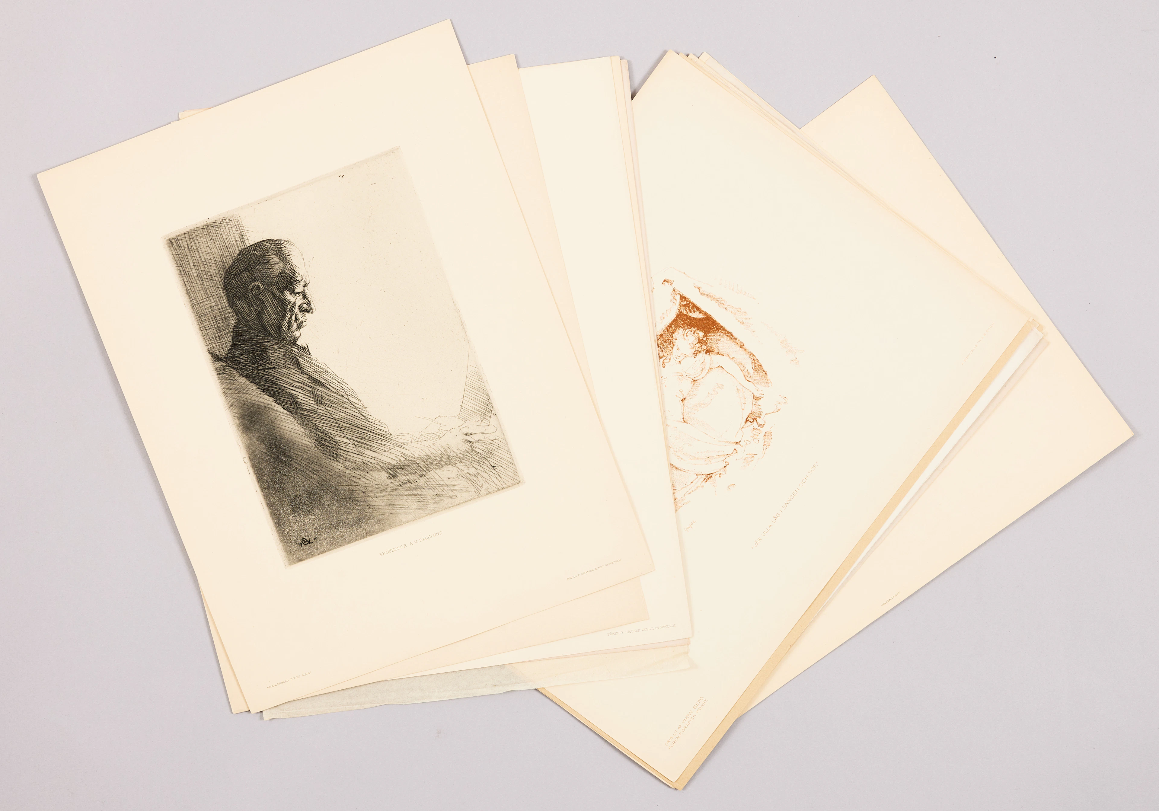FÖRENINGEN FÖR GRAFISK KONST. Blad ur portföljerna 1908-1918.