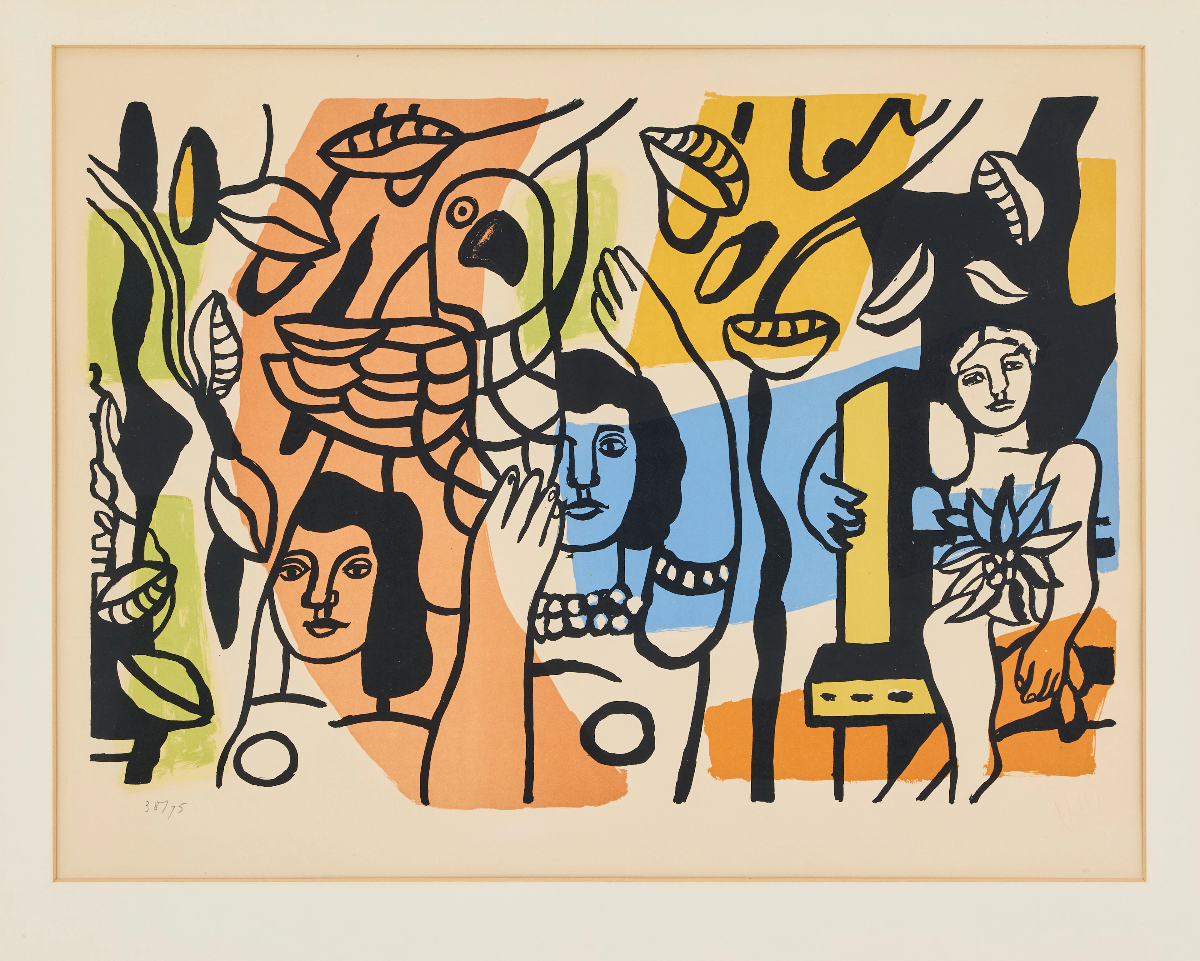 FERNAND LÉGER. "Les Femmes au Perroquet".