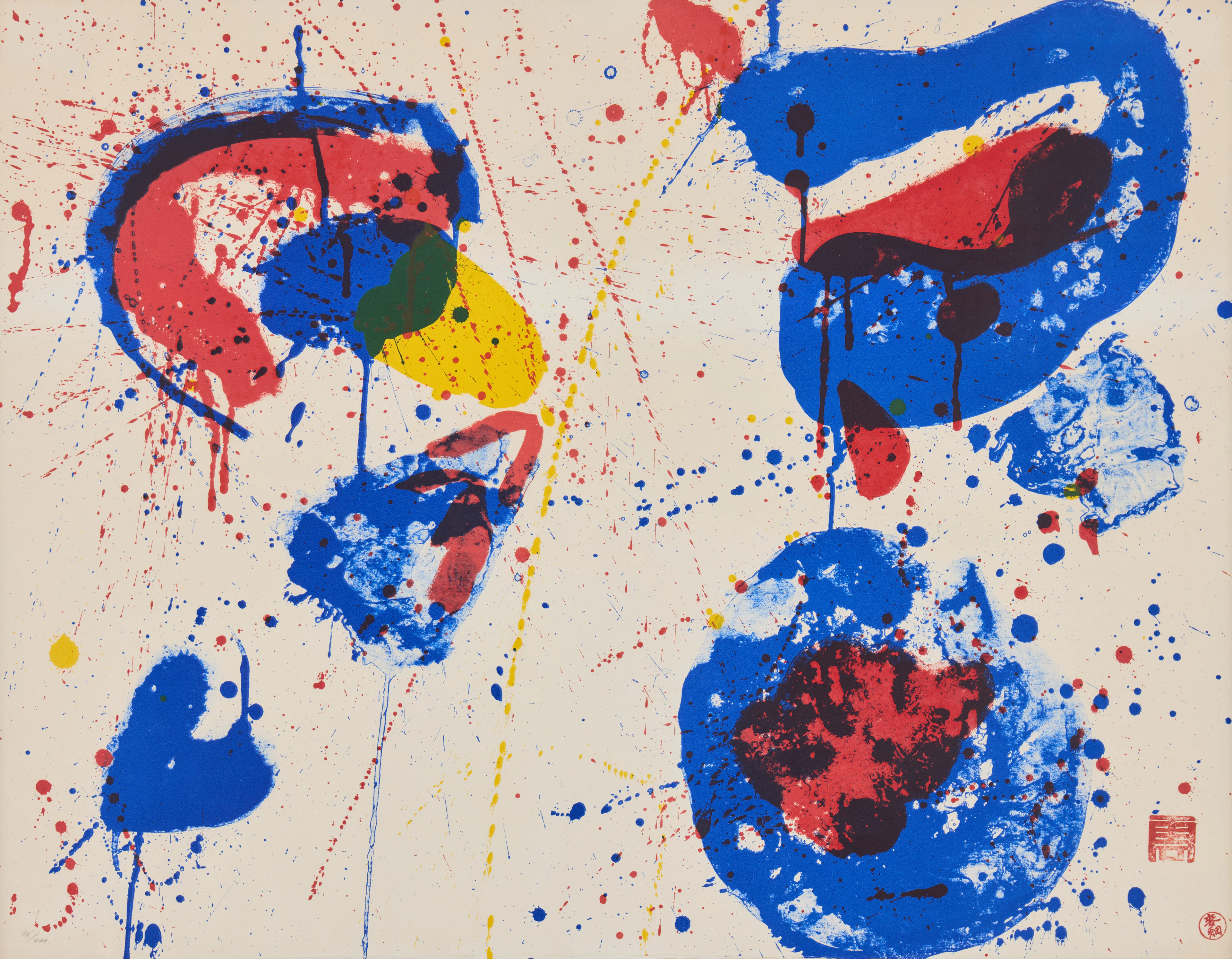 SAM FRANCIS. "Hurrah for the Red, White, and Blue".