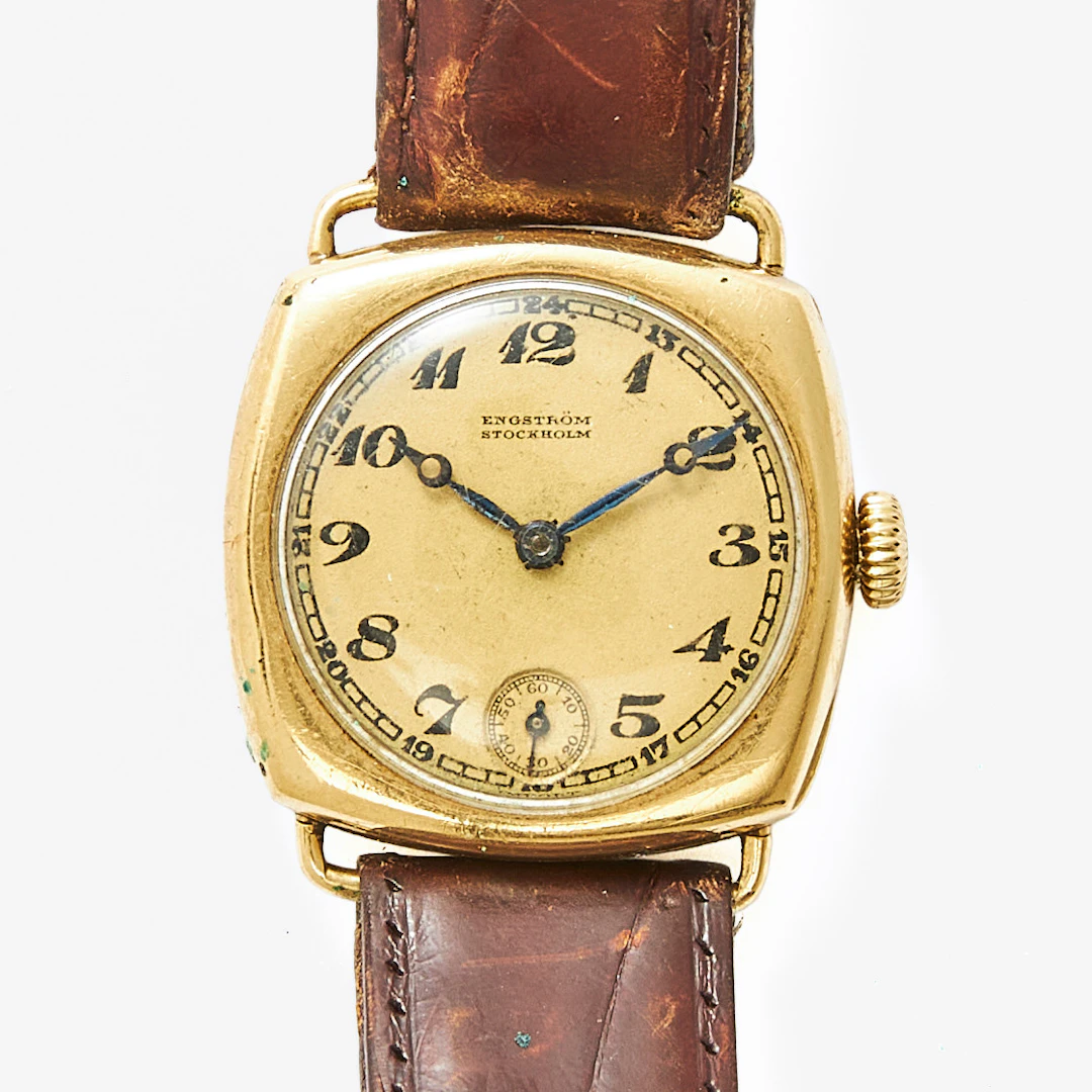 IWC, "Engström, Stockholm", armbandsur, 26 x 26 mm, 18K guld, ca 1925.