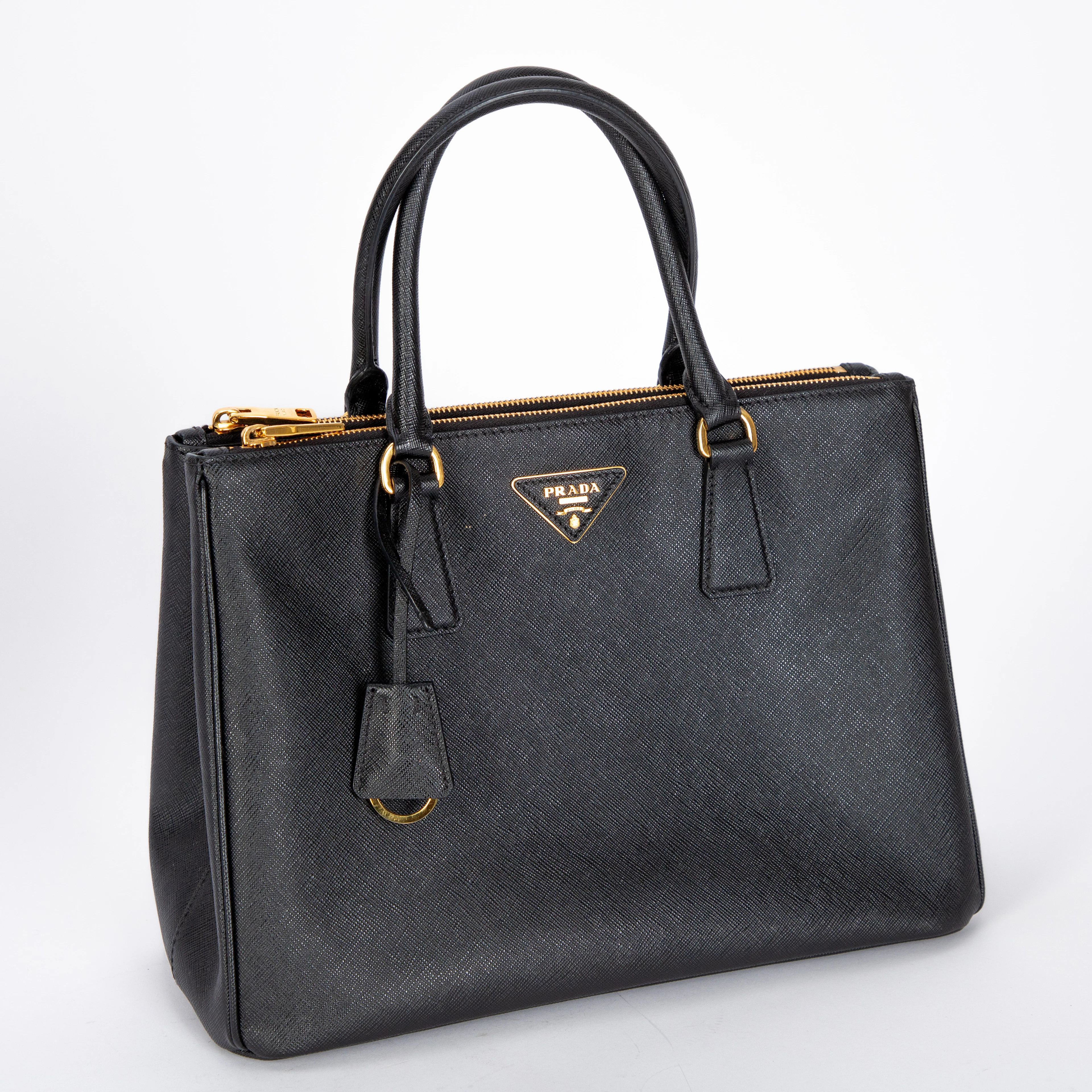 PRADA. Große Galleria Tasche aus Saffiano-Leder.