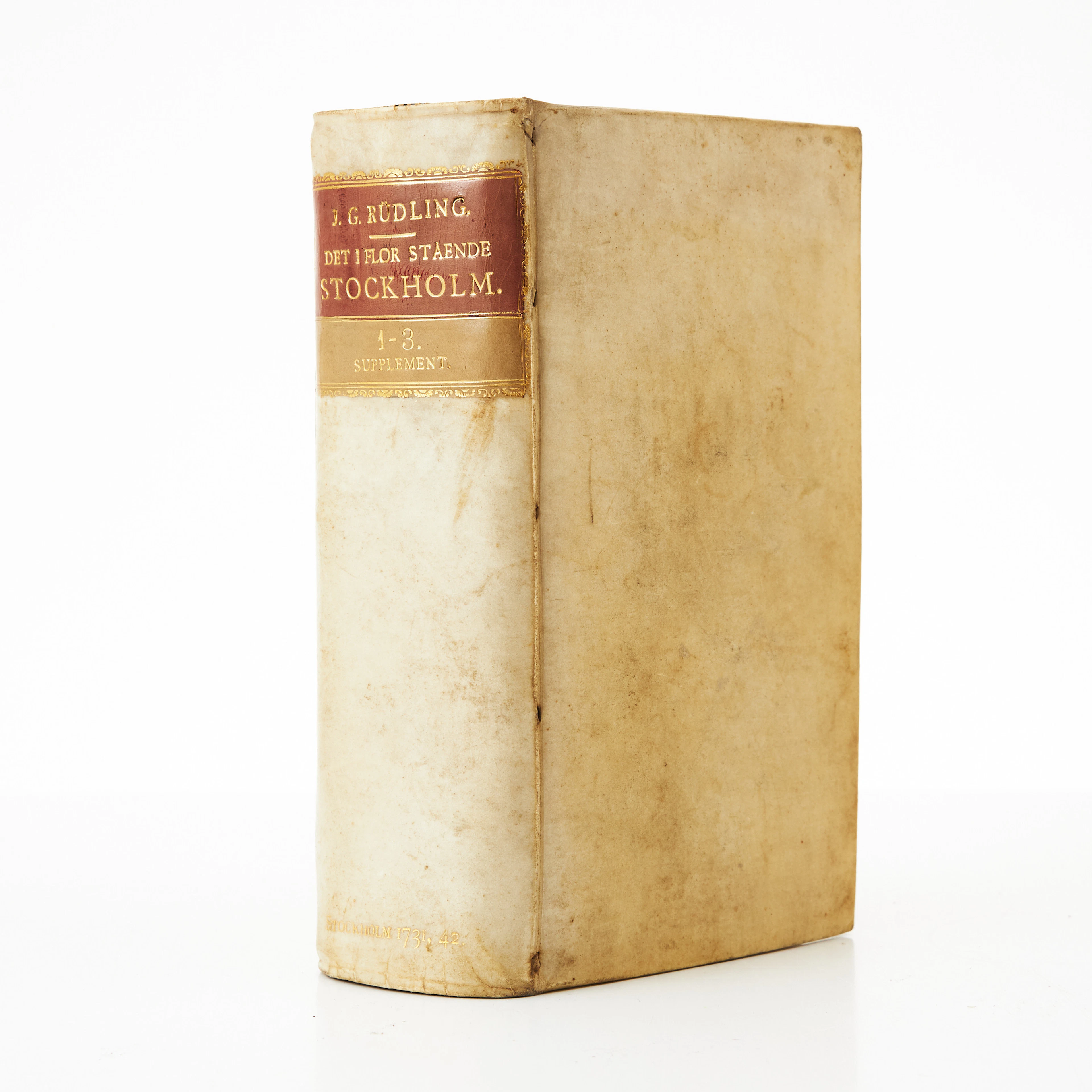 RÜDLING, DET I FLOR STÅENDE STOCKHOLM, PERGAMENTBAND, 1731-1740.