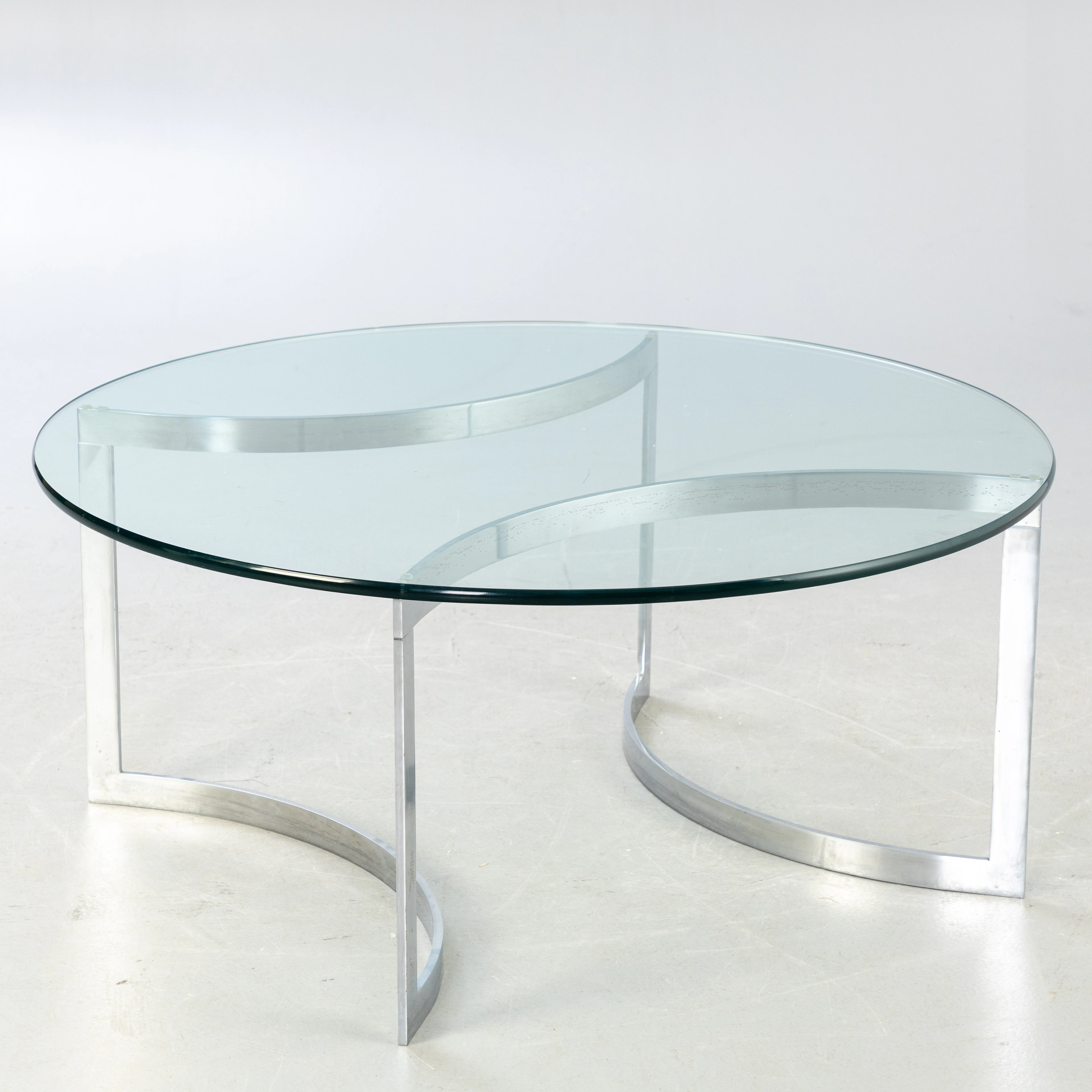 Glas Tisch / Sofatisch, 1970er Jahre.