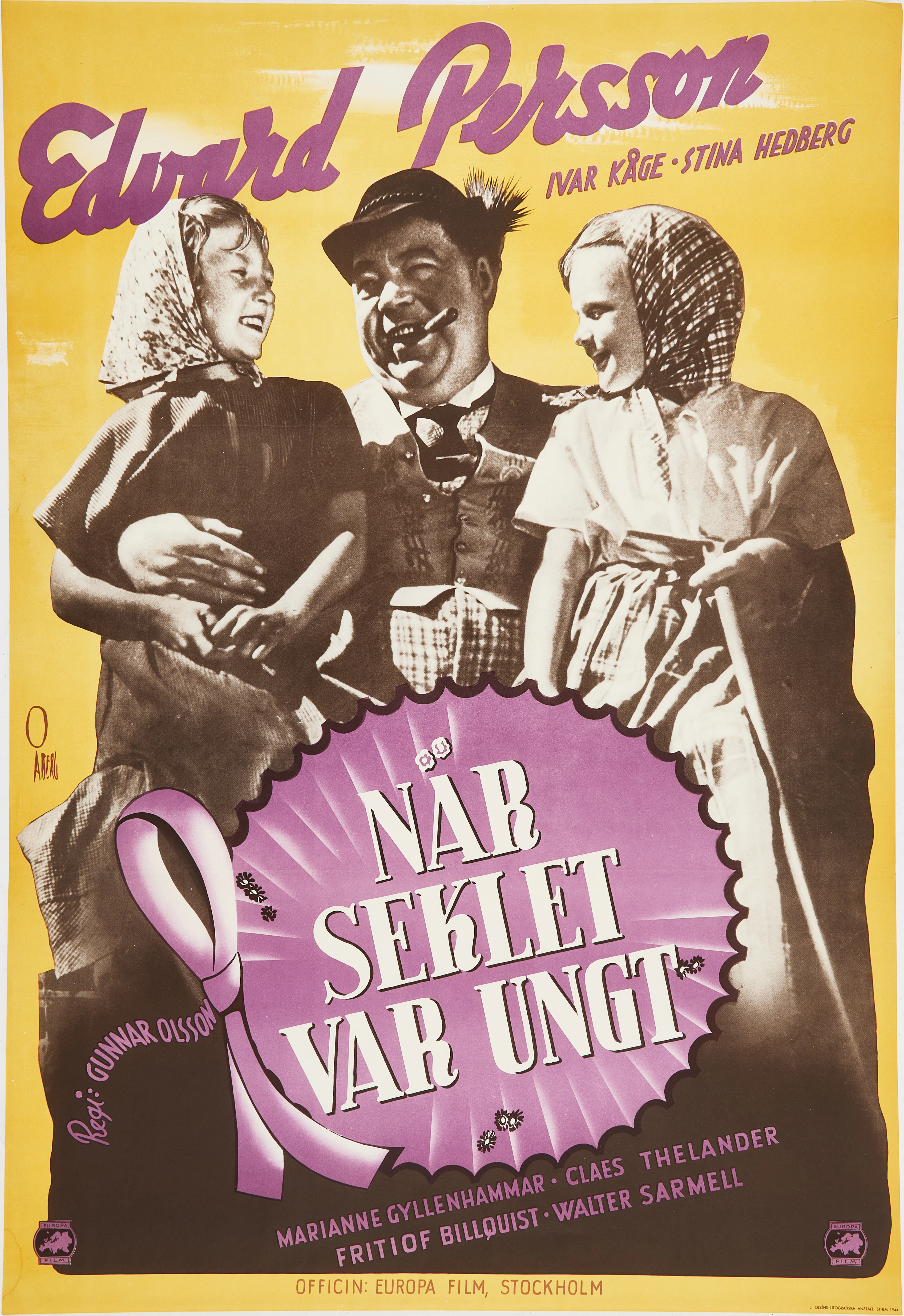 FILMAFFISCHER, 2 stycken, "När seklet var ungt" och "Vart hjärta har sin saga".