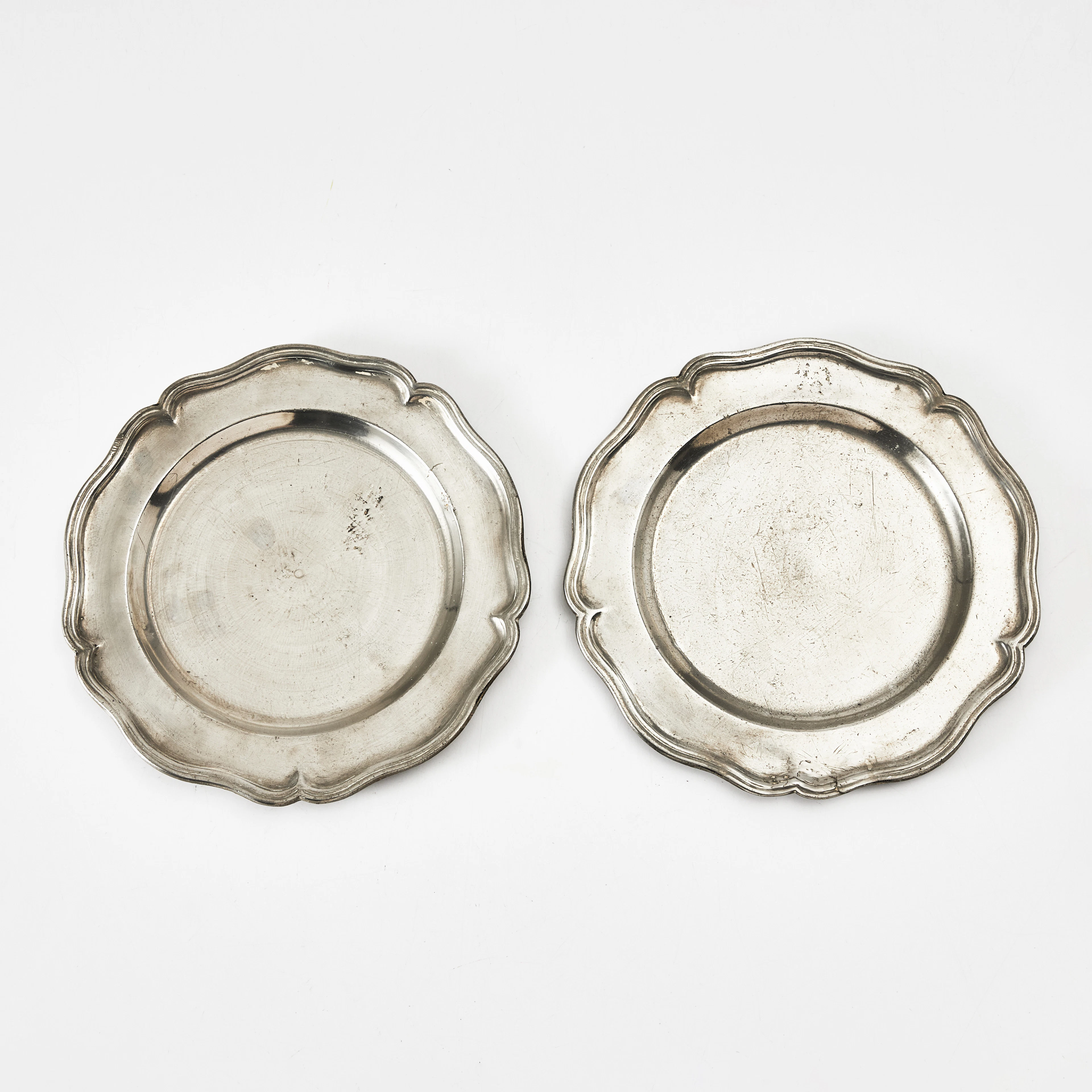 FAT, 1 par, tenn, Johan Gustaf Ryman (verksam 1761-1797), märkt Stockholm 1767.