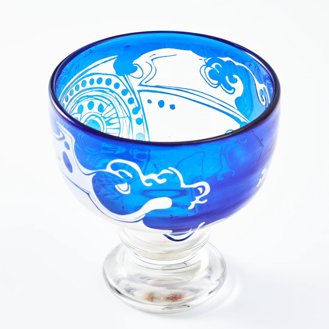 BERTIL VALLIEN. Skål, glas, unik, signerad, Åfors.