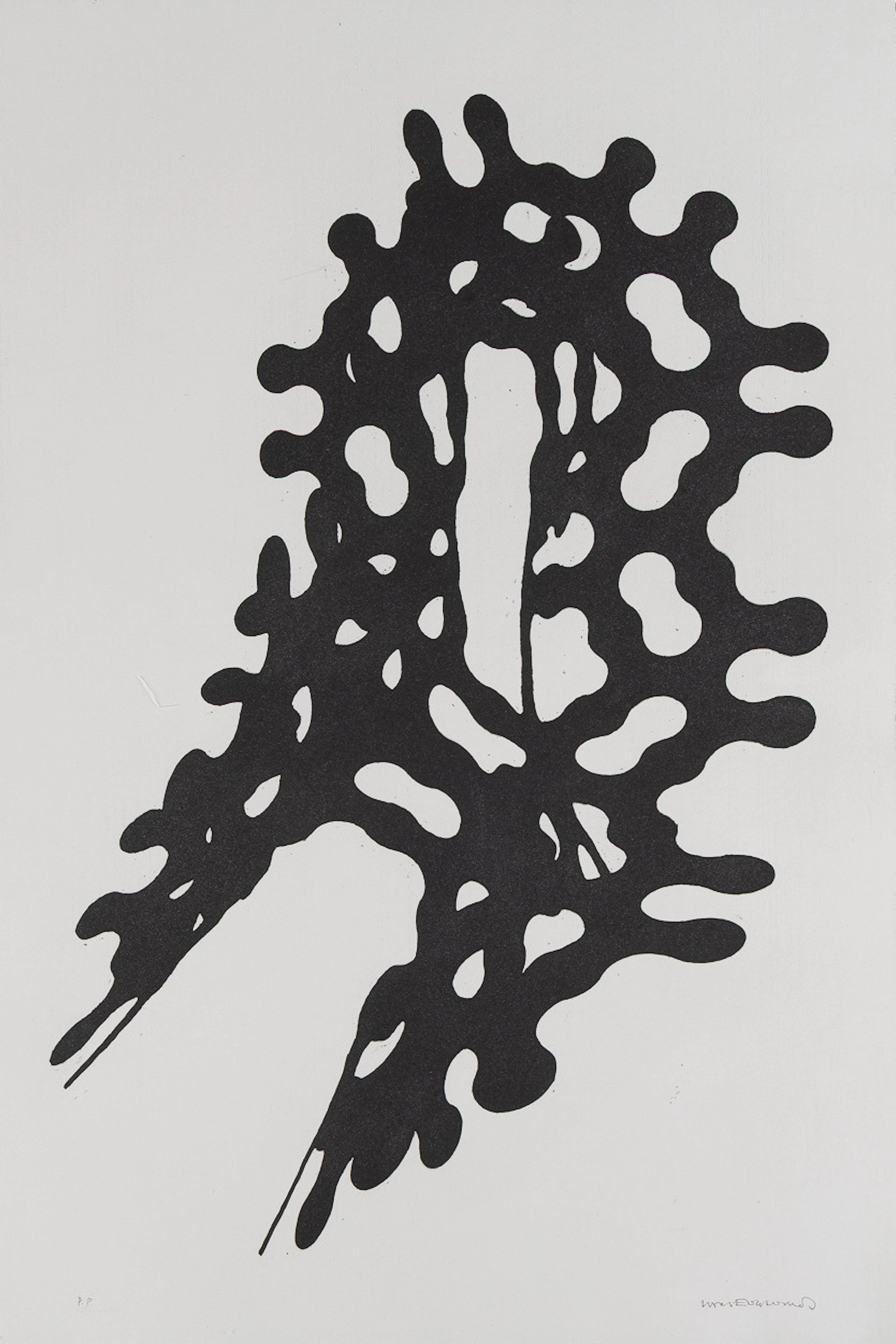LARS ENGLUND. Komposition, etsning, oramat blad.