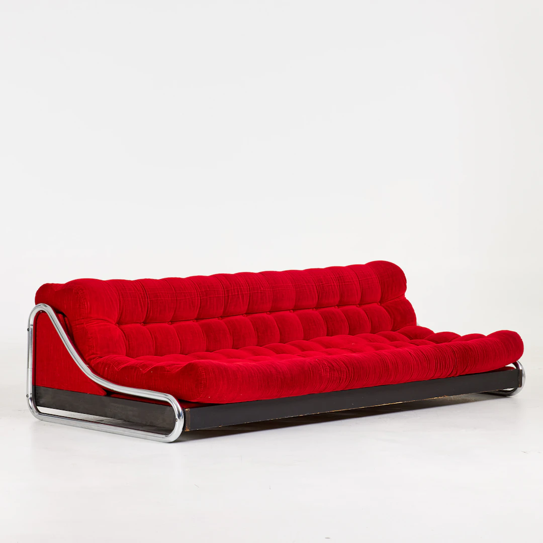 GILLIS LUNDGREN. Soffa, "Impala", för IKEA, djuphäftad plyschklädsel