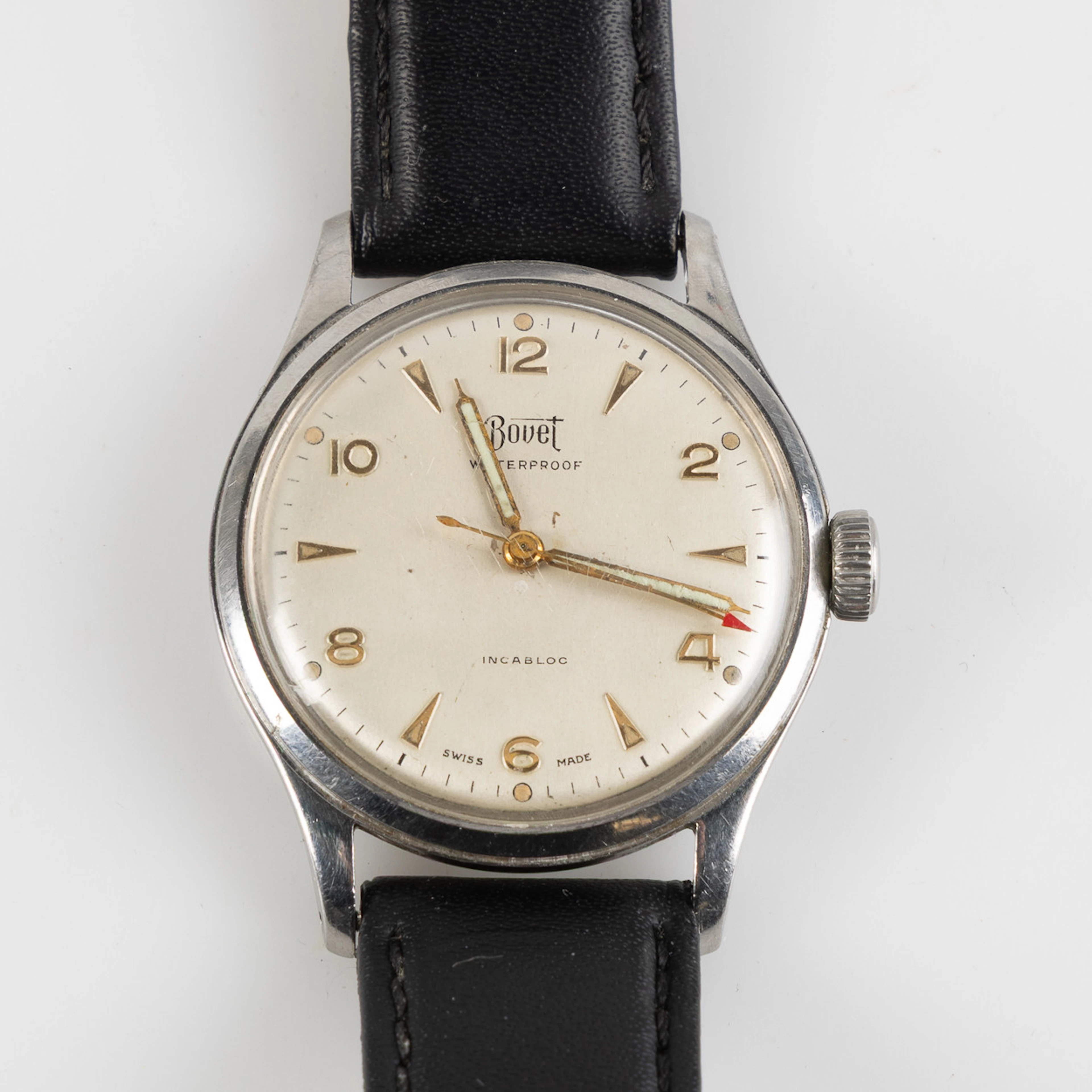 BOVET, armbandsur, 34 mm, stål, ca 1955.