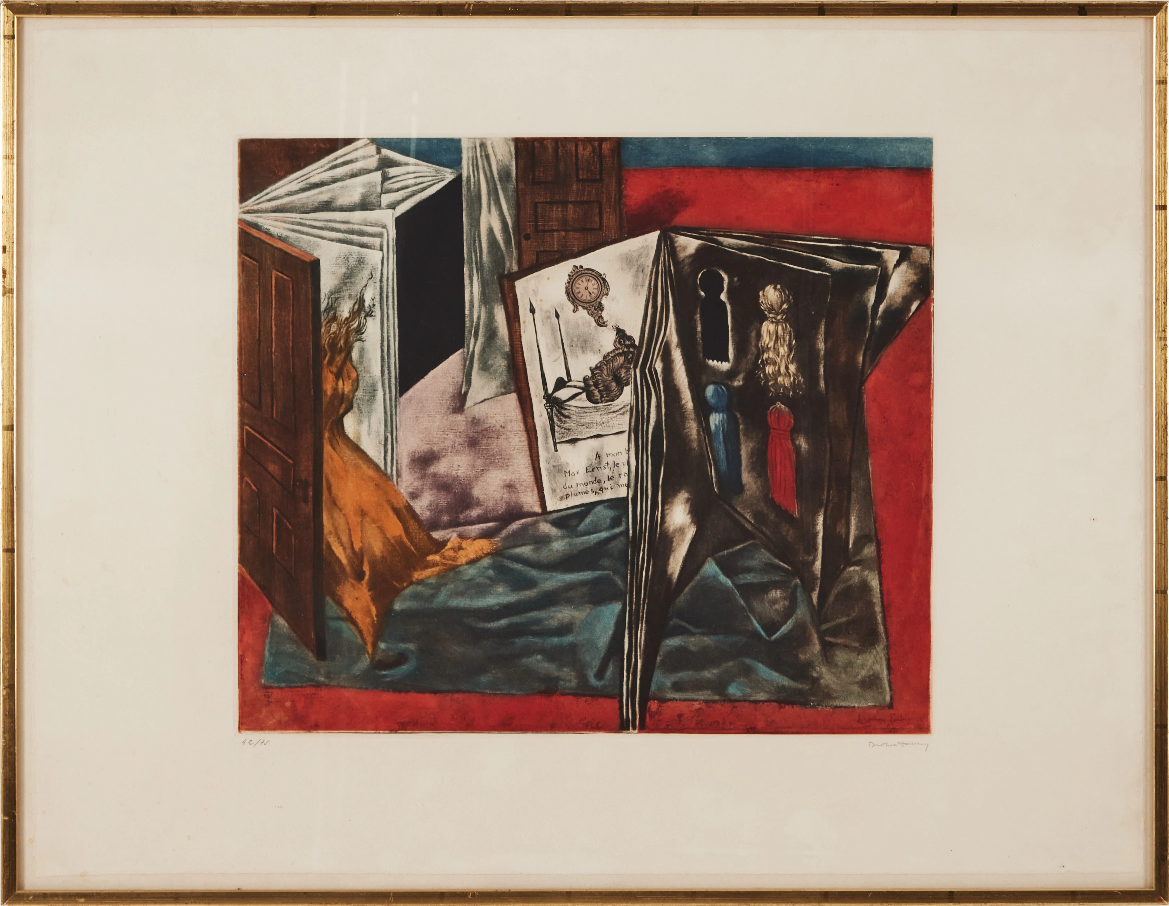 DOROTHEA TANNING. "Lettre d’Amour", akvatint, signerad och numrerad 75/42.