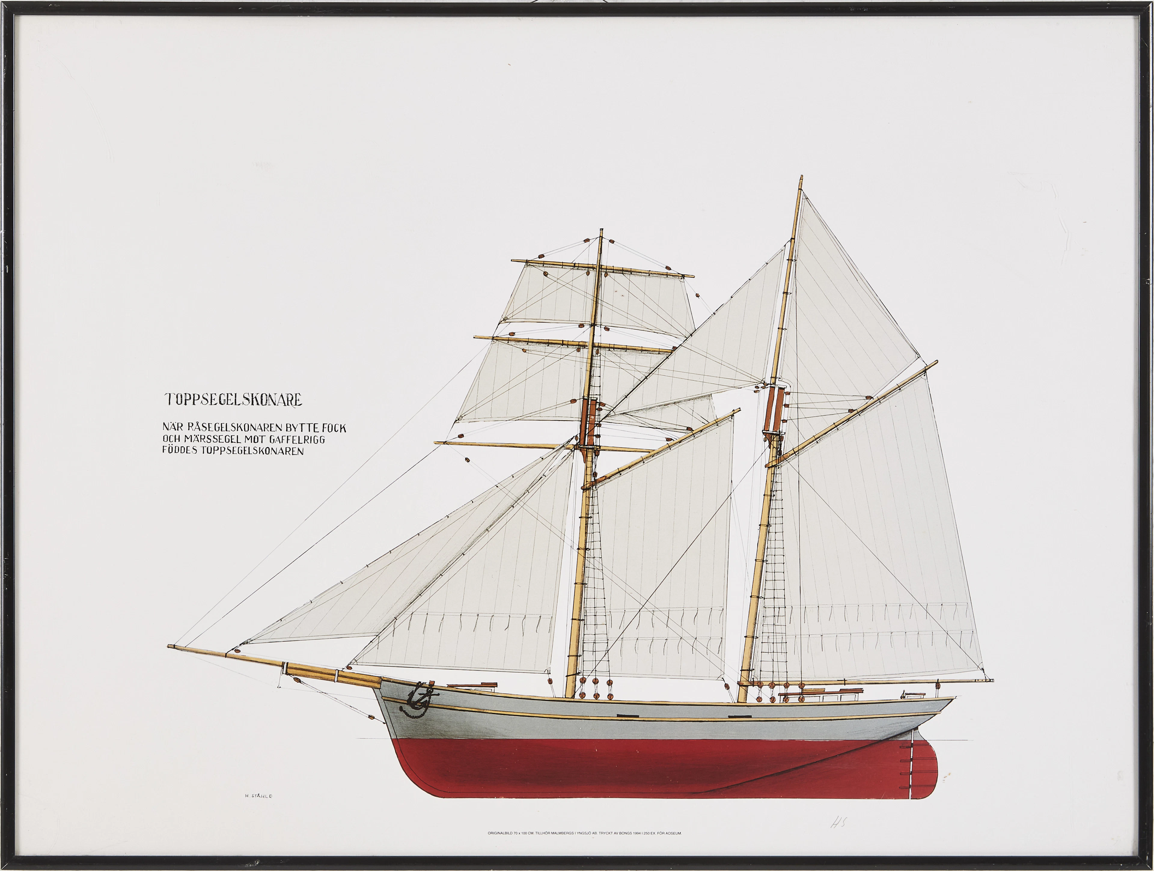 HUGO STÅHLE. "Brigantin", "Toppsegelskonare" & "Engelsk Ketch".