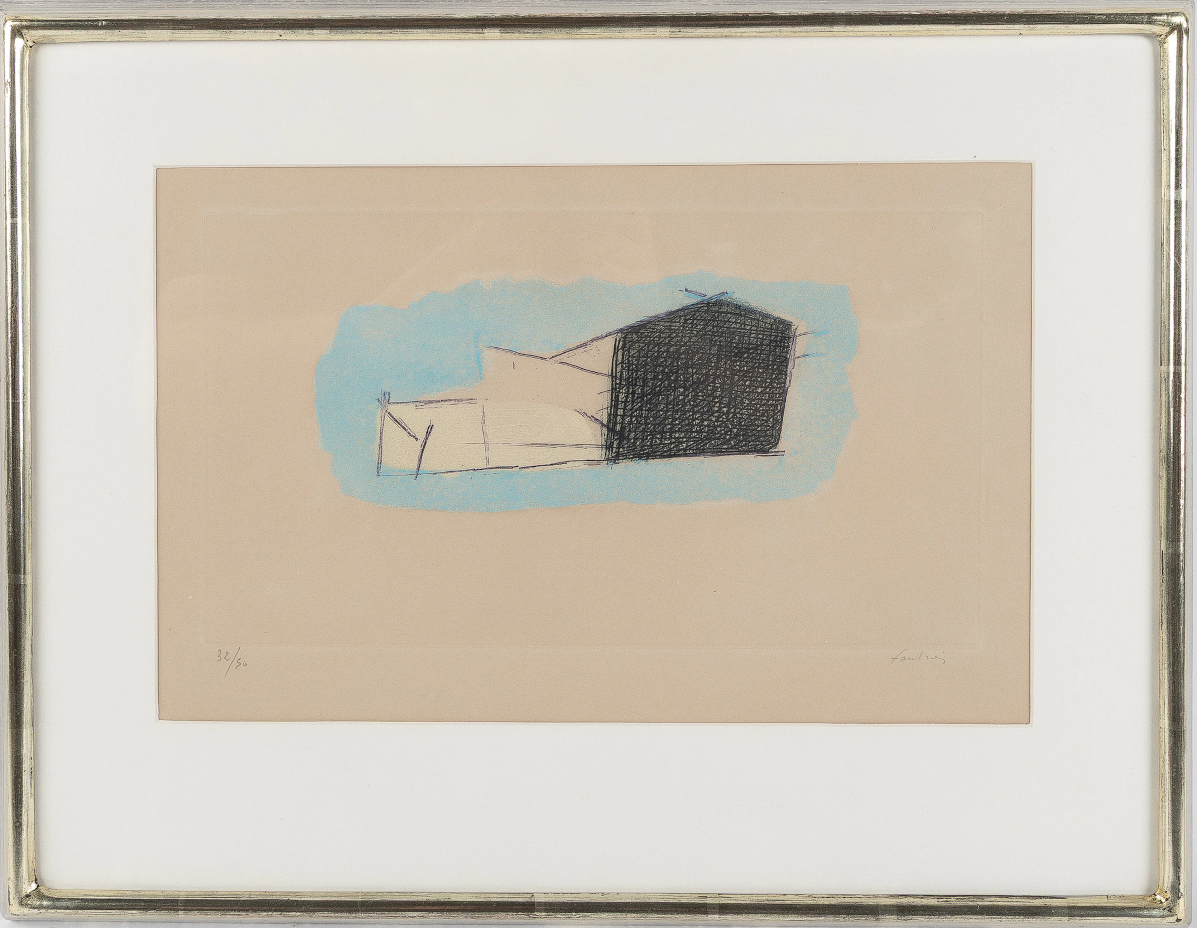 JEAN FAUTRIER (1898-1964). "Les boites en fer blanc", färgetsning.