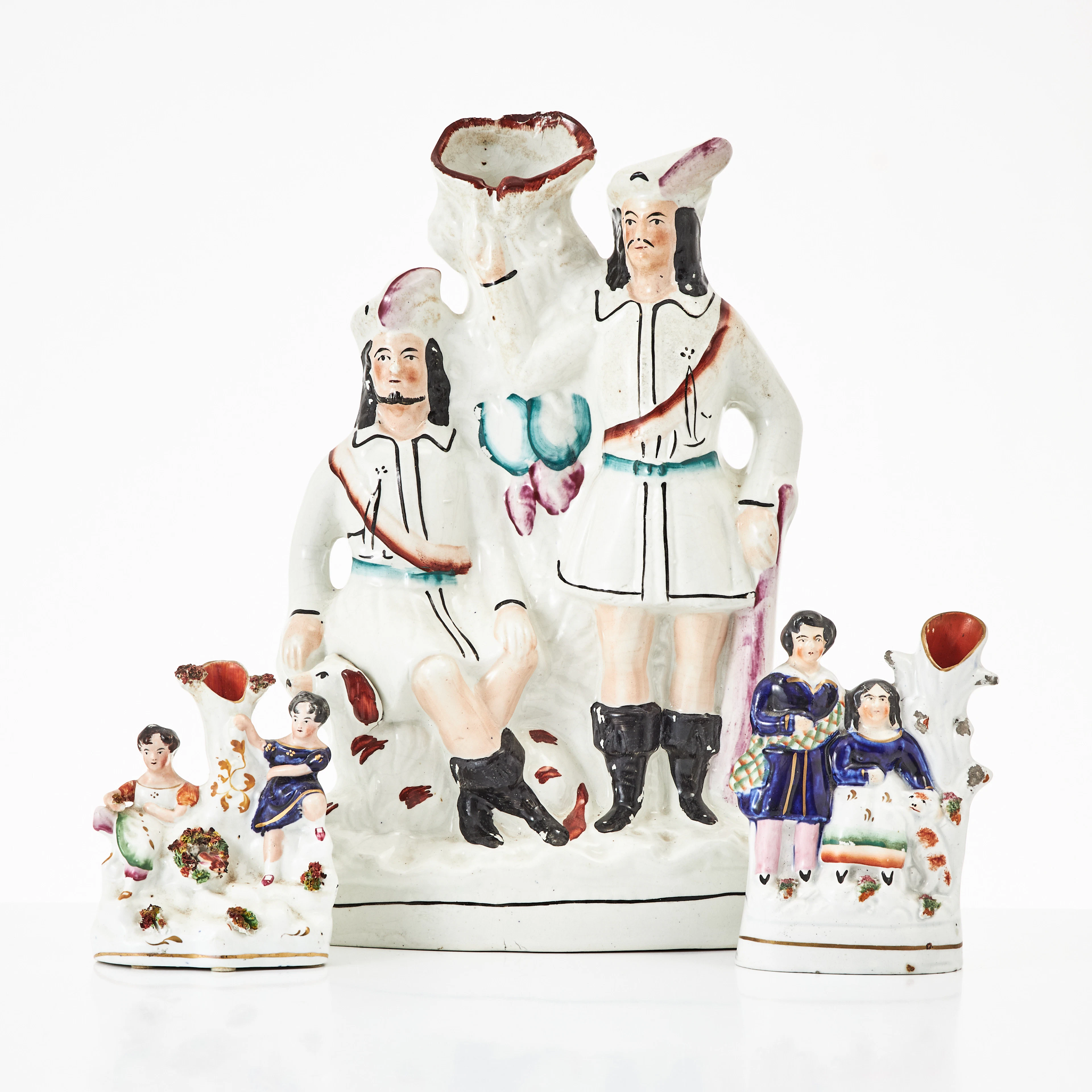 VASER, 3 st., flintgods, England, Staffordshire, Viktorianska (1837-1901)