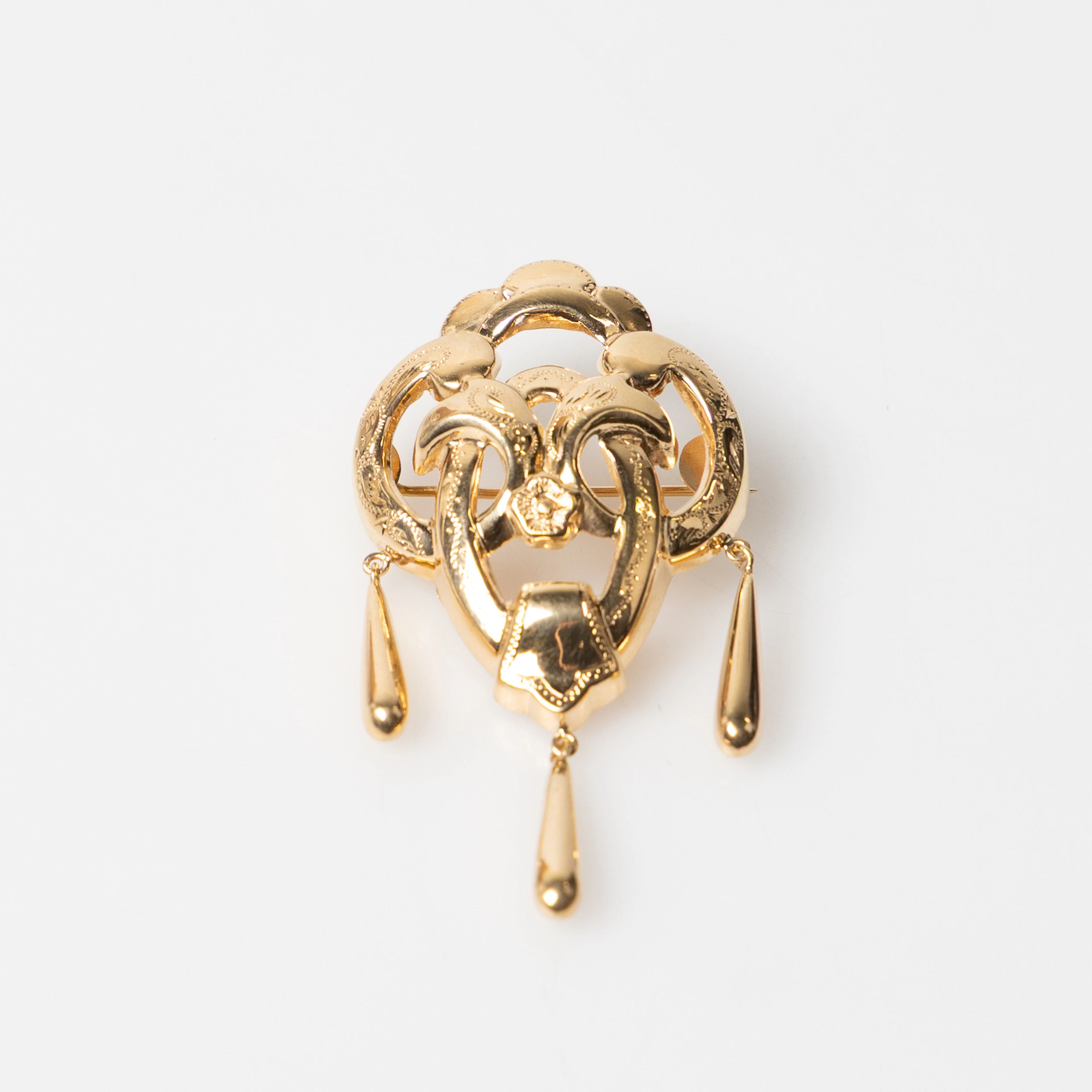 BROSCH, 18K guld, Svedbom, Vetlanda, 1955.