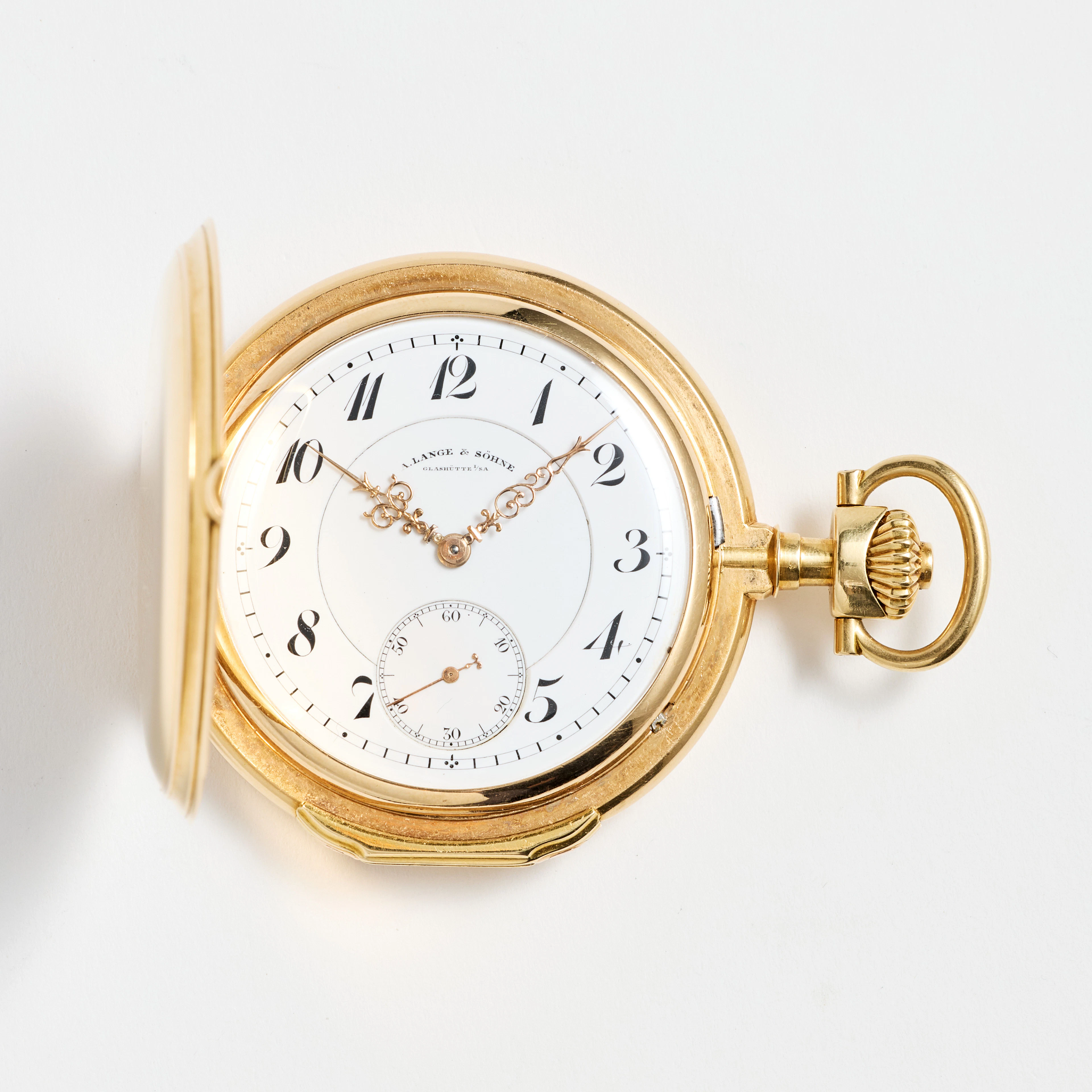 A. LANGE & SÖHNE, Glashütte I/SA, fickur, 54,5 mm, savonett, 18K guld, ca 1921.