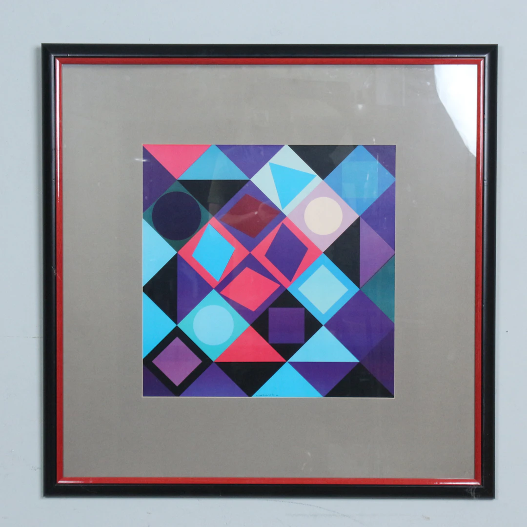VICTOR VASARELY (1906-1997). NACH. Druck, '' Sidney Janis '', gerahmt.