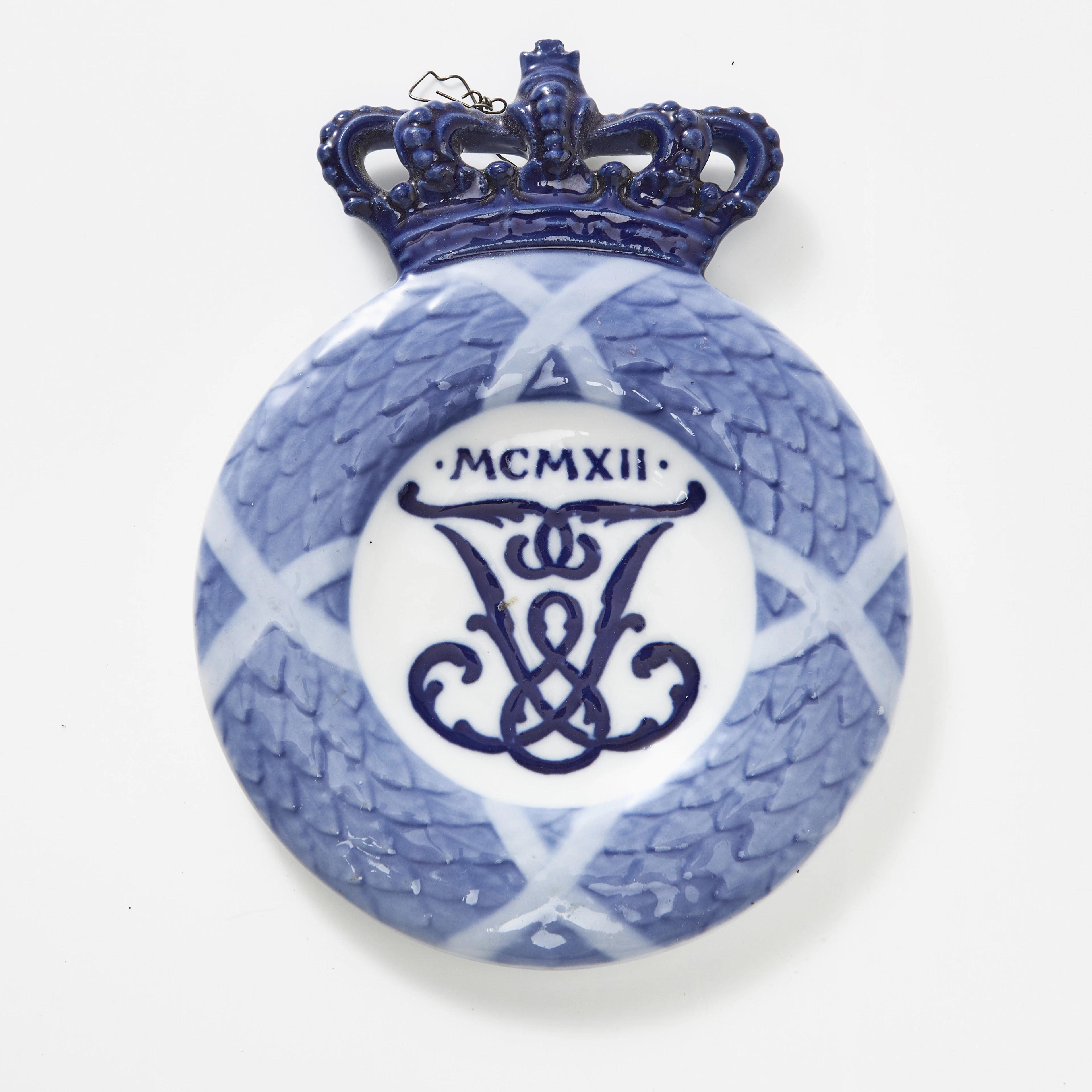 ARNOLD KROG. minnesplakett för kung Frederik VIII, för Royal Copenhagen
