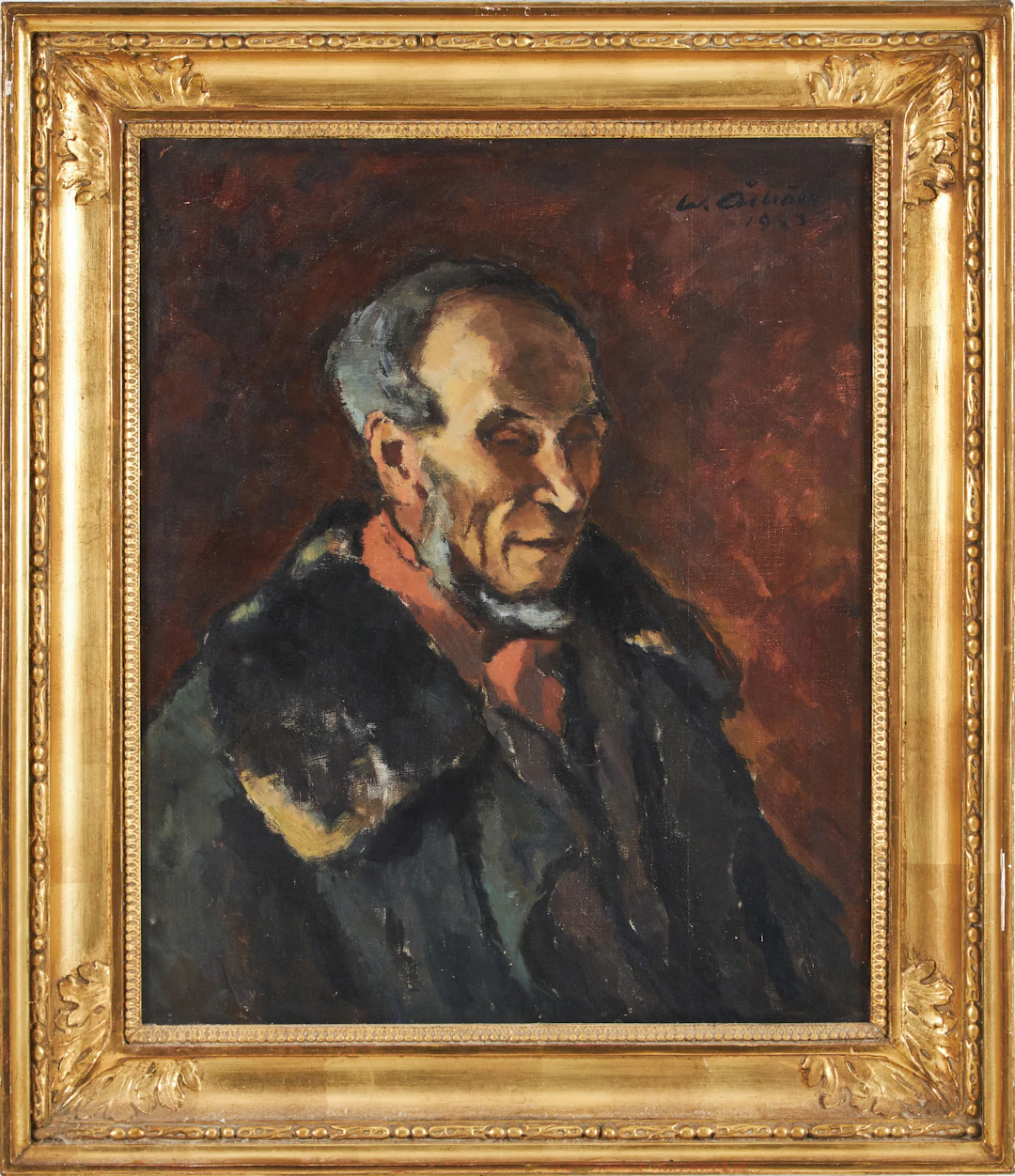 WERNER ÅSTRÖM (1885-1979). porträtt av man, olja på duk, signerad
