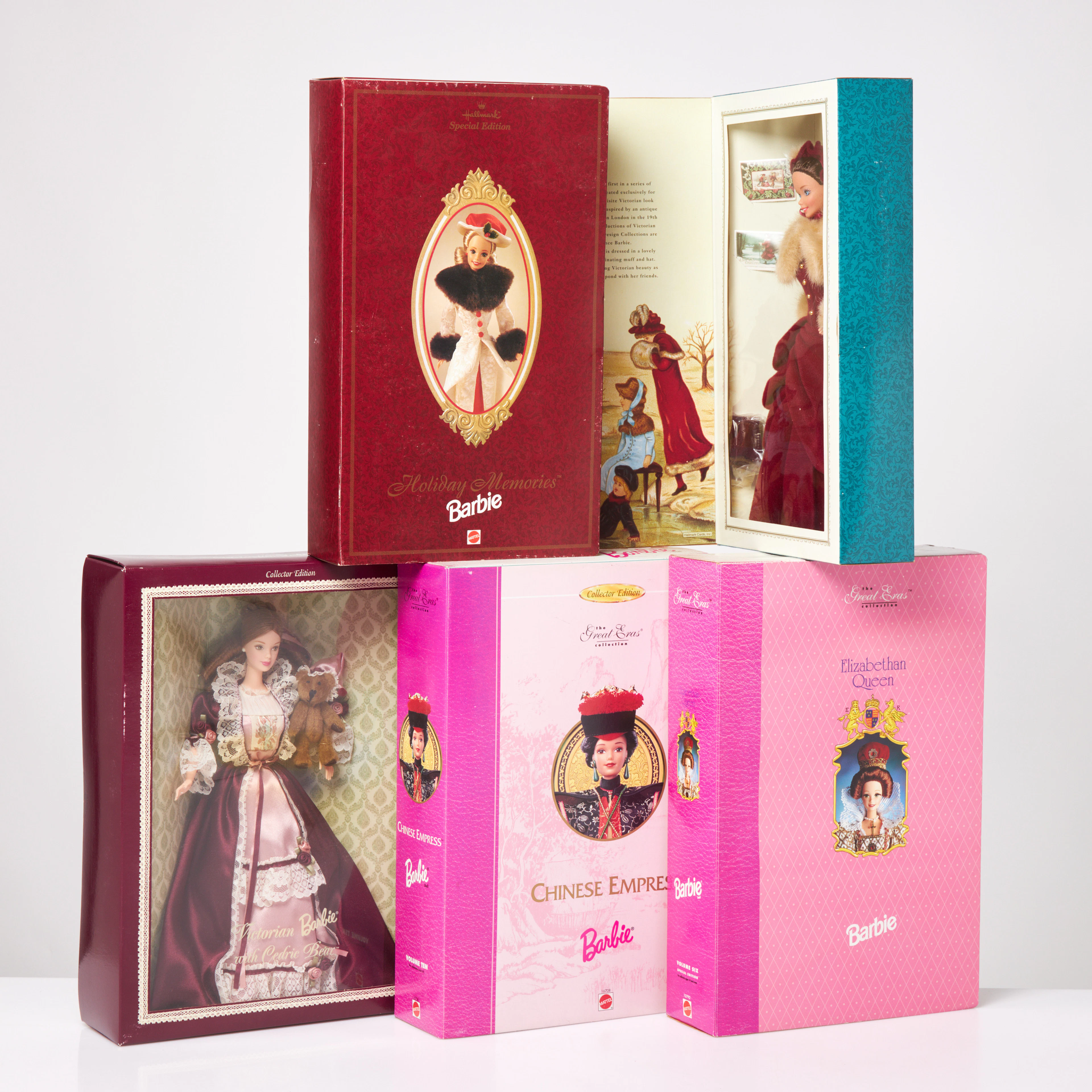 MATTEL, Barbie, 5 st, i originallådor, 1990-tal.