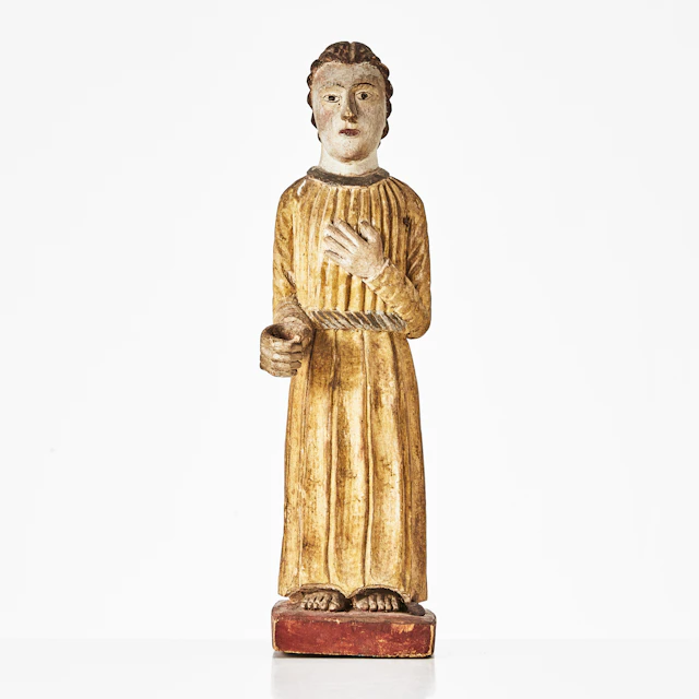 SAKRAL SKULPTUR, 1800-tal, träskuren, troligtvis Lettland.