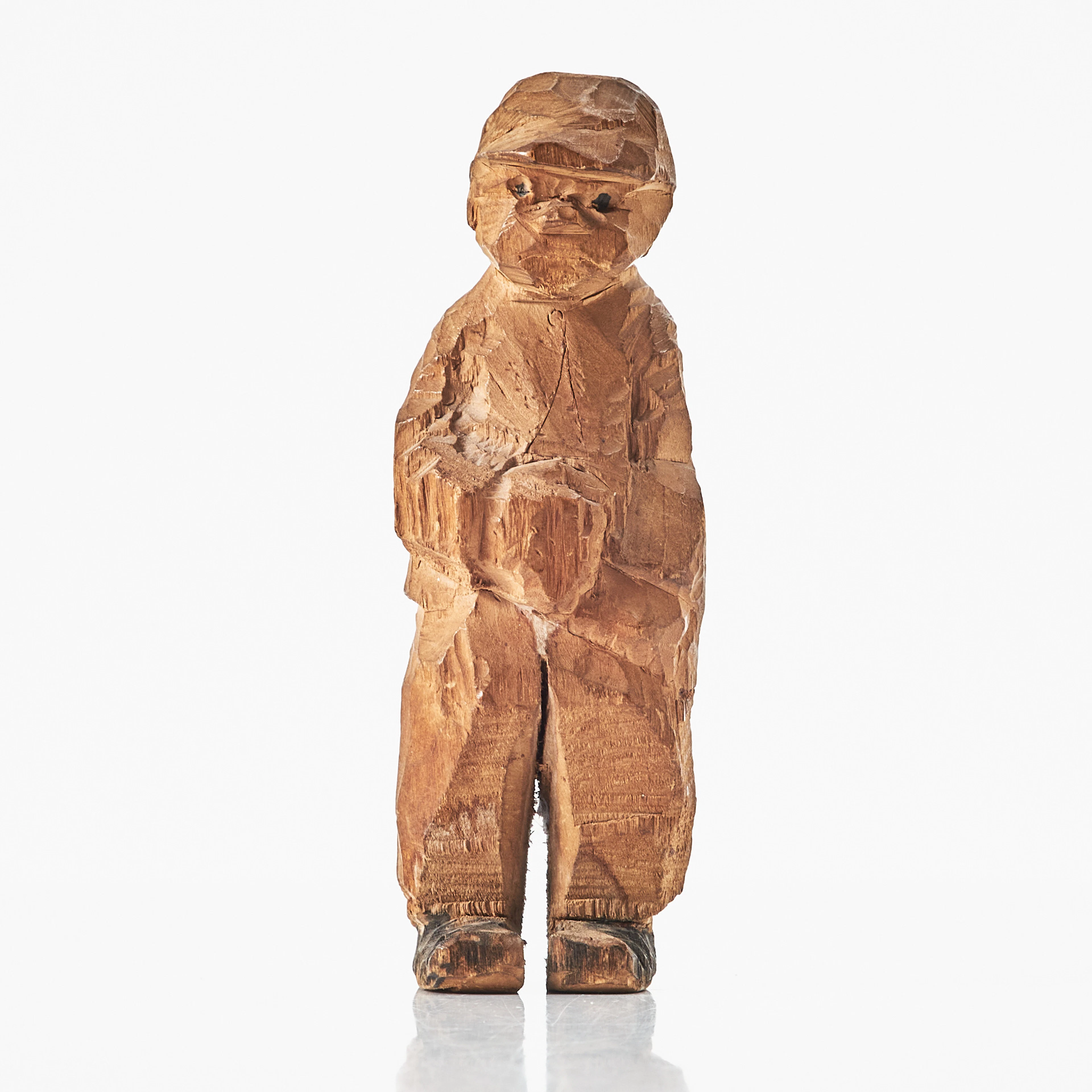 AXEL "DÖDERHULTARN" PETERSSON (1868-1925). skulptur, trä, föreställande man.