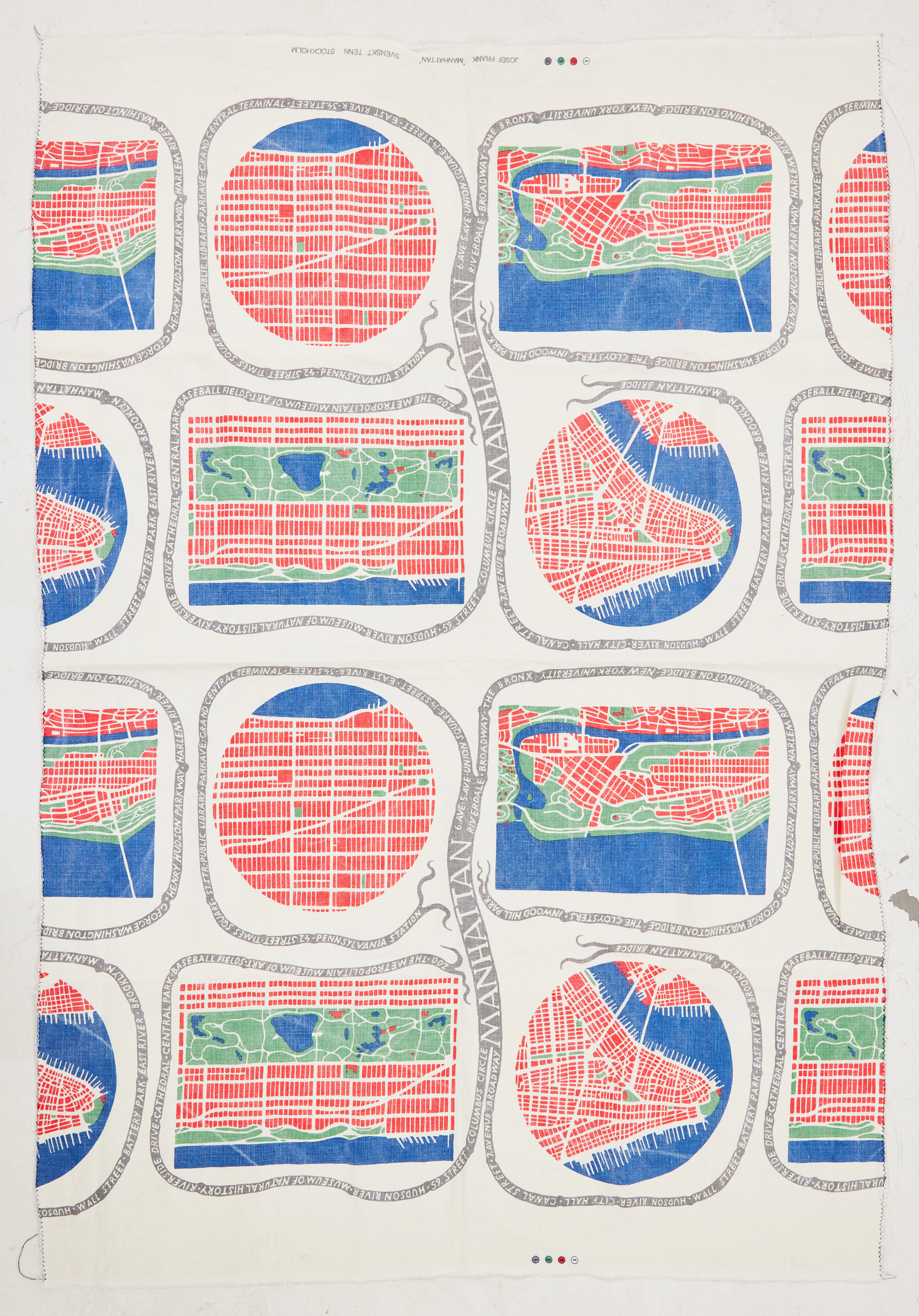 JOSEF FRANK. tygbit, Manhattan, Firma Svenskt Tenn.