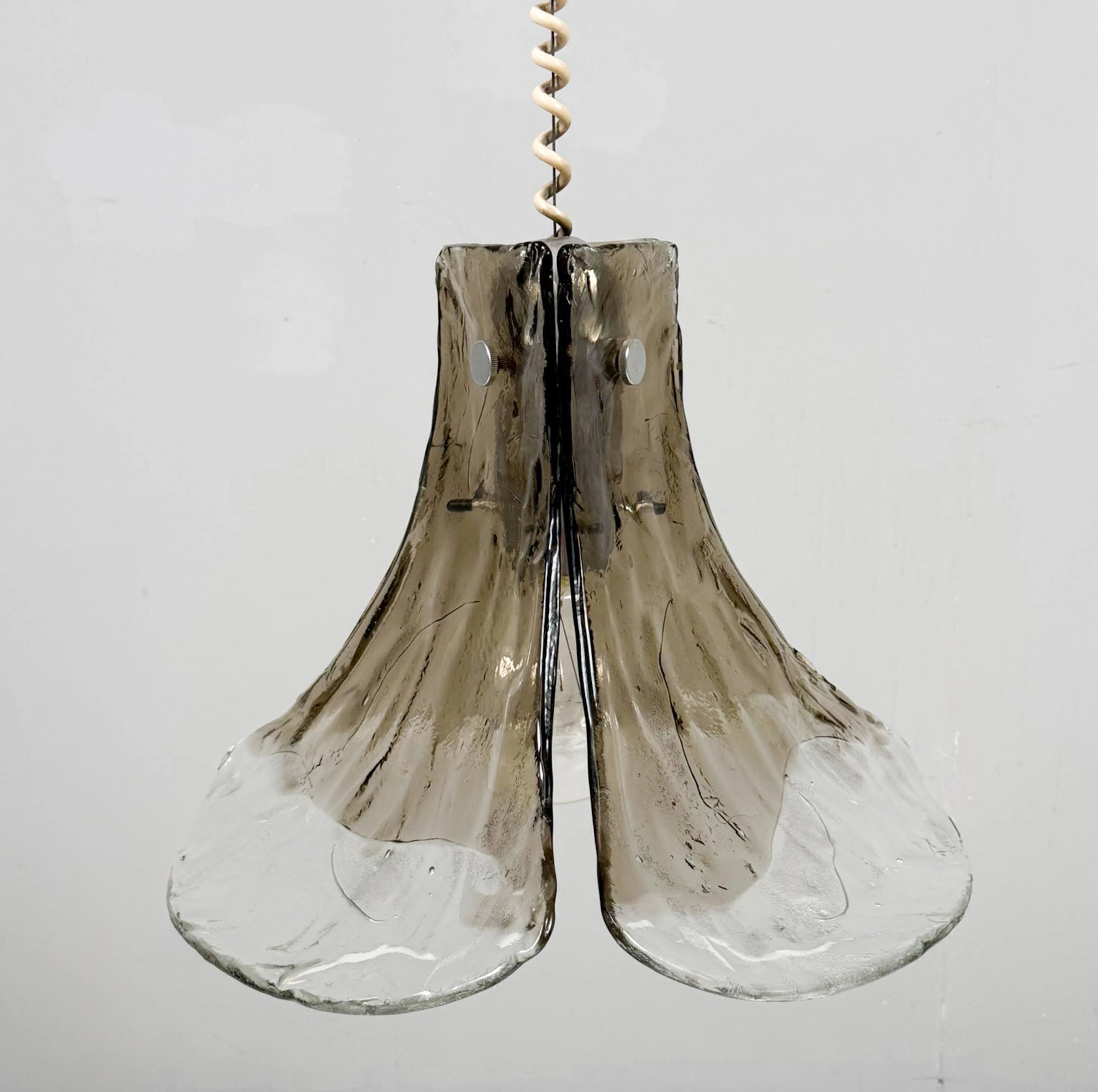 CARLO NASON. Blumenförmige Murano Deckenlampe/Hängelampe von Carlo