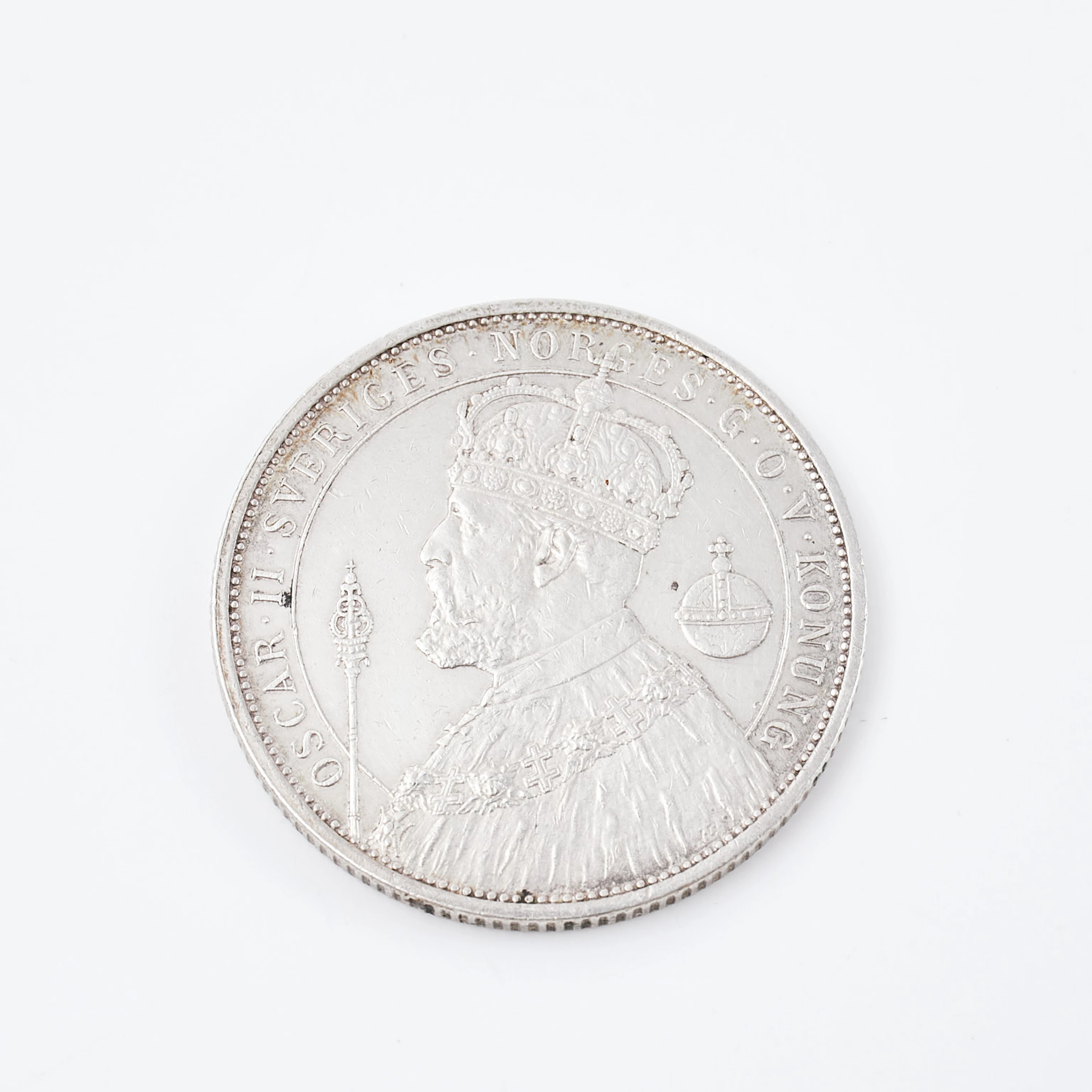 SILVERMYNT, silver, Oscar II, 1897, jubileumsmynt 1872-1897, för 25