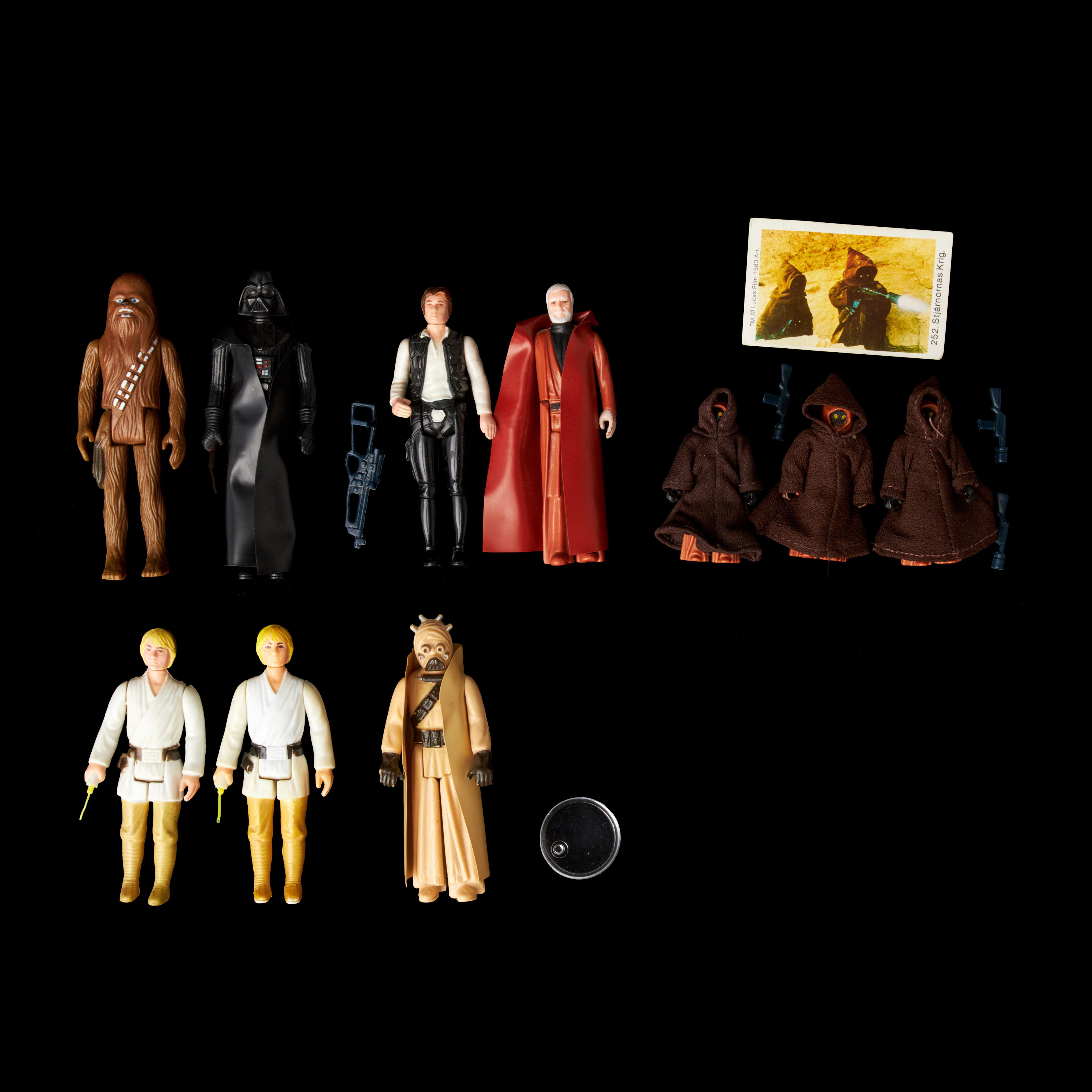 STAR WARS, Actionfigurer, 10 st, bl.a. med Darth Vader, Jawa och Tusken
