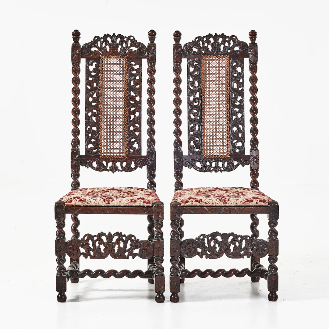 STOLAR, 1 par, barock, omkring 1700.