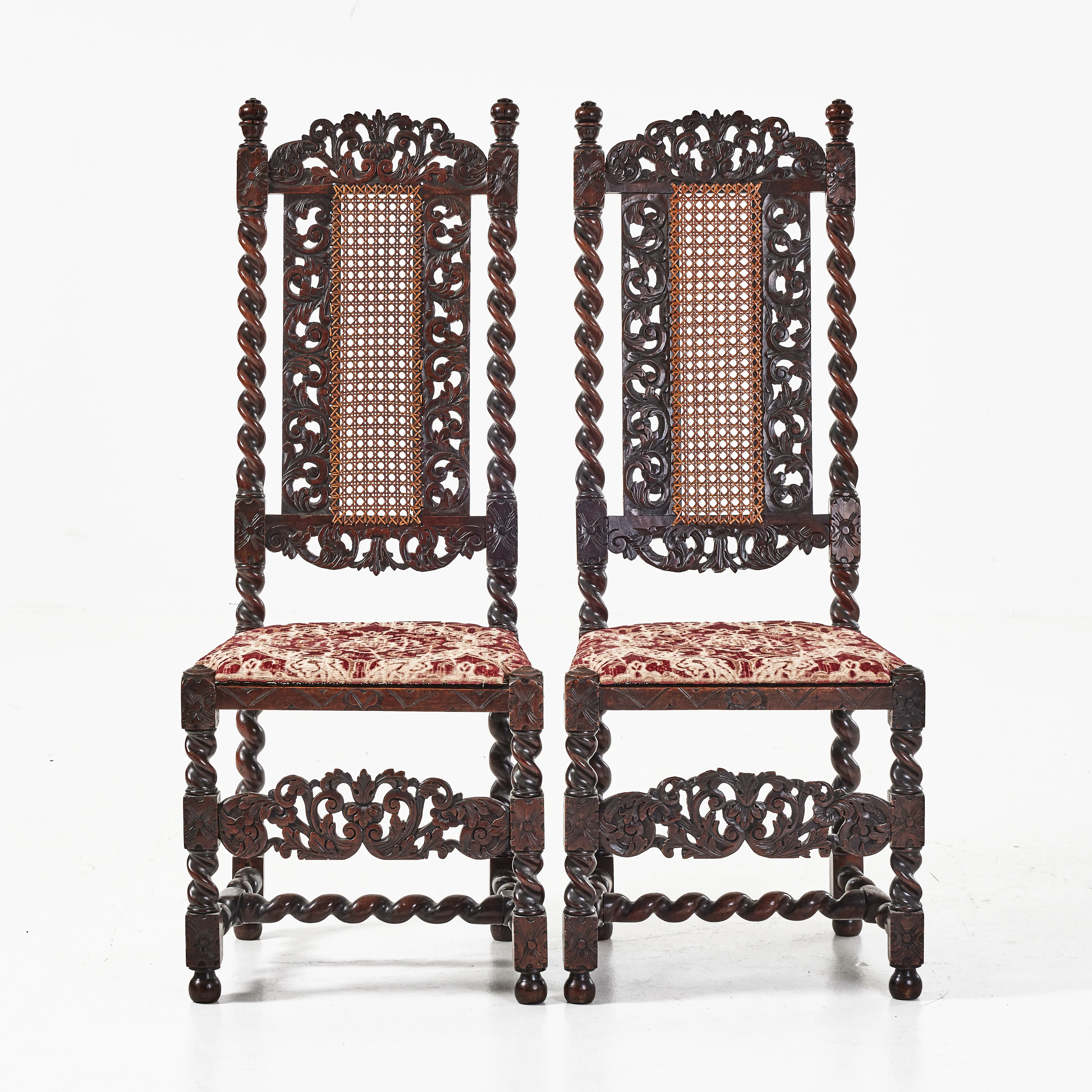 STOLAR, 1 par, barock, omkring 1700.
