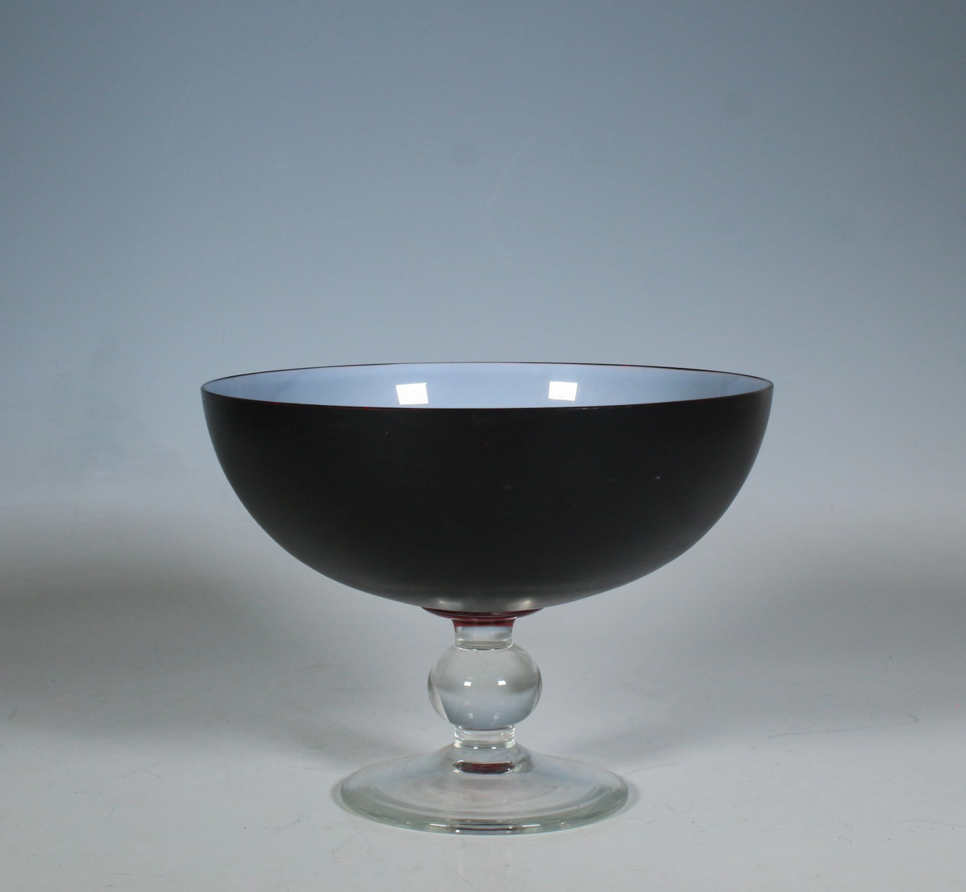 Schale, Glas, schwarze Lackierung, 2. Hälfte 20. Jhd.